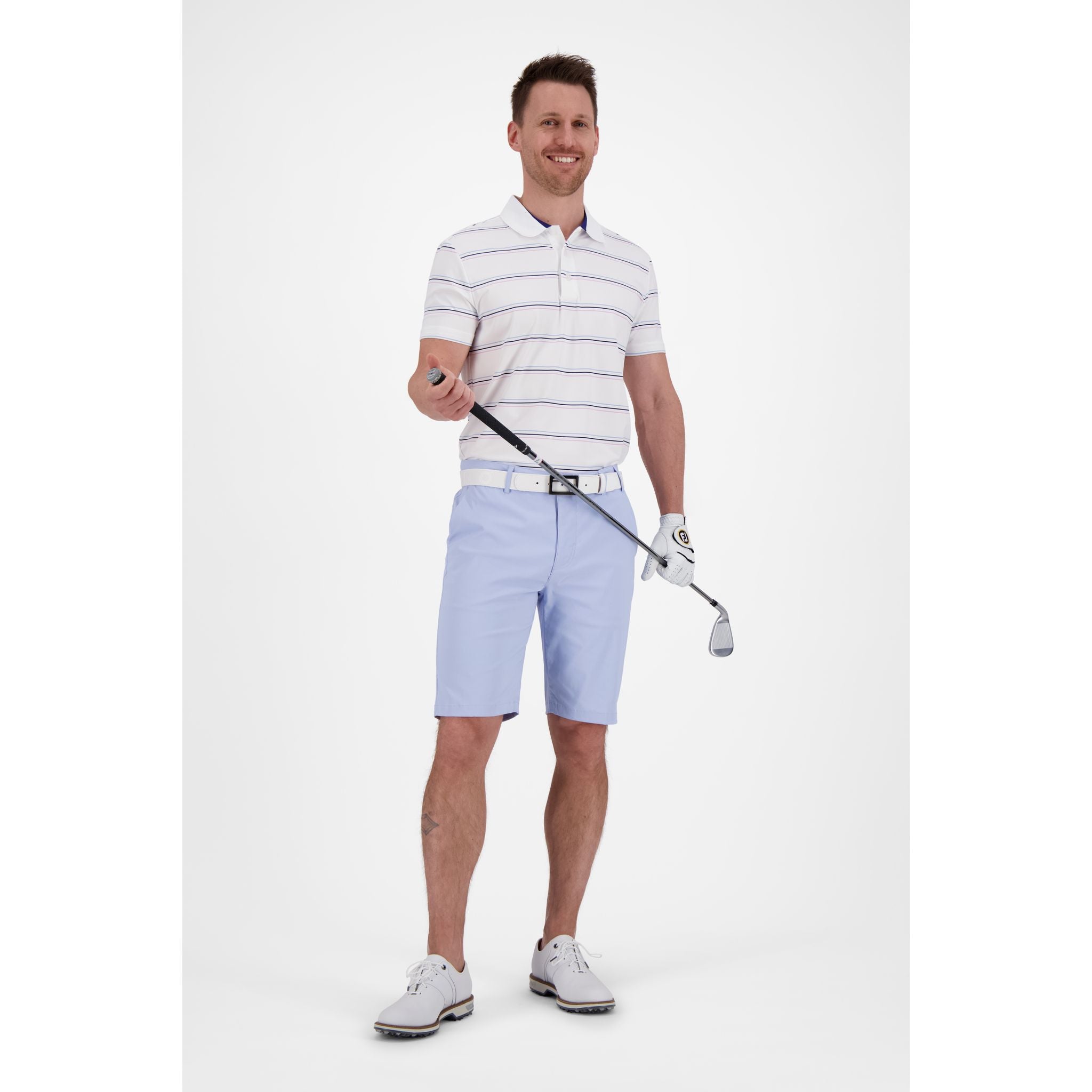 Chervo M Giovedi Bermuda Weiß (Kleines Muster) 48 Herren