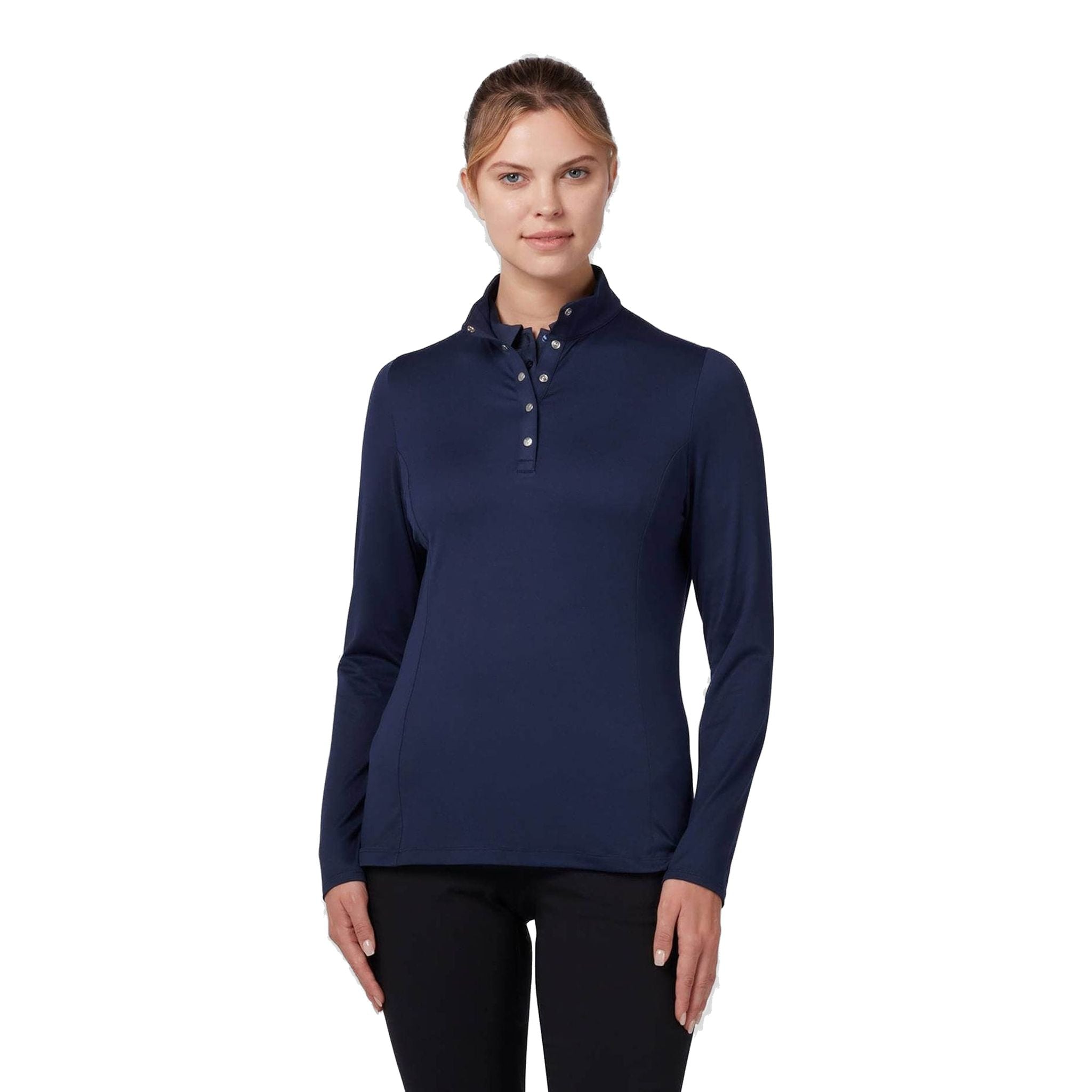 Callaway Thermal LS Fleece Jersey Polo Damen