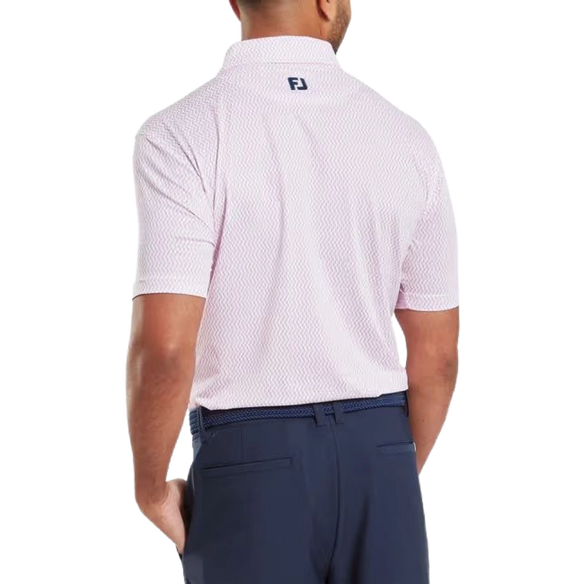 Footjoy Wiggle Print Lisle Polo Herren