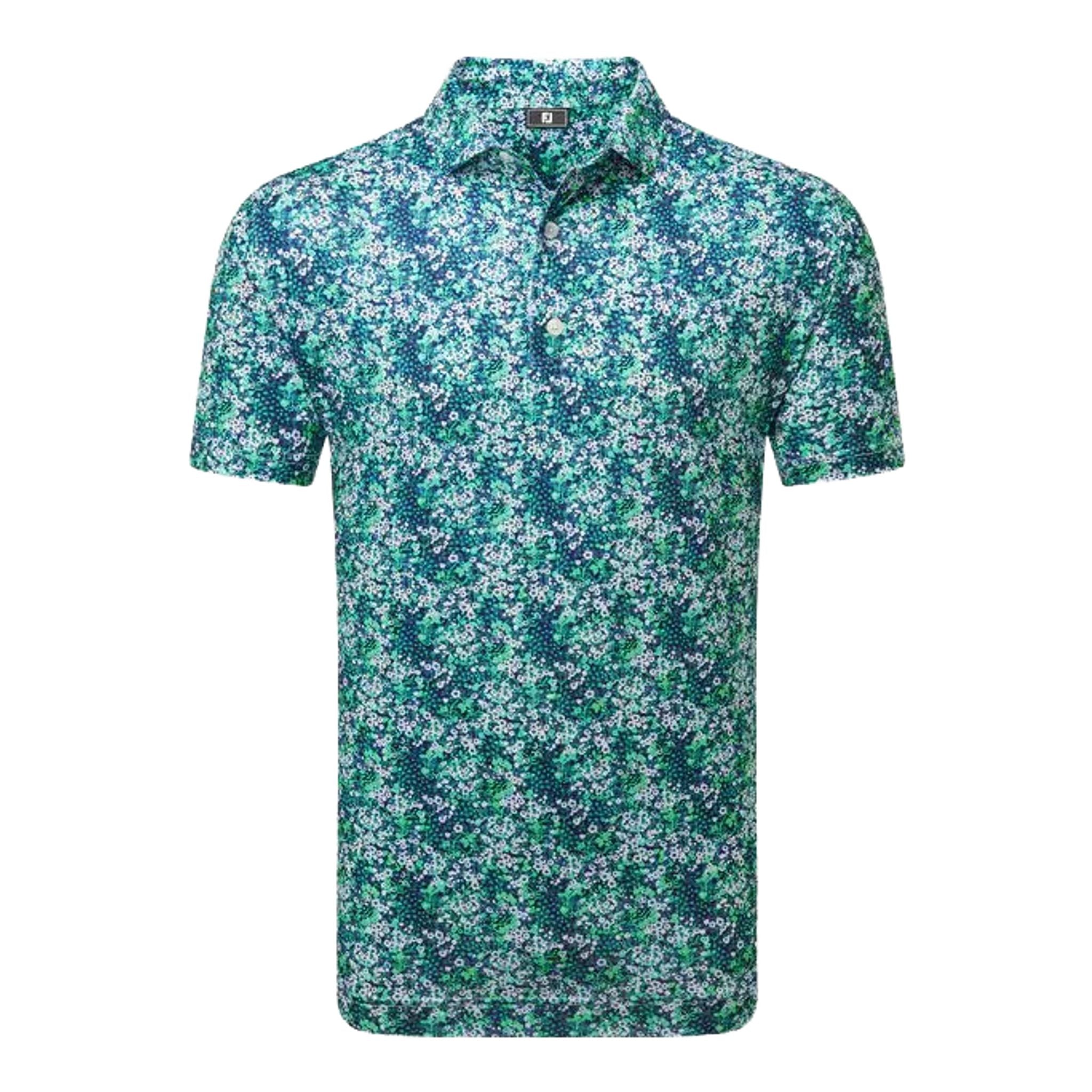 Footjoy Garden Print Lisle Polo Herren