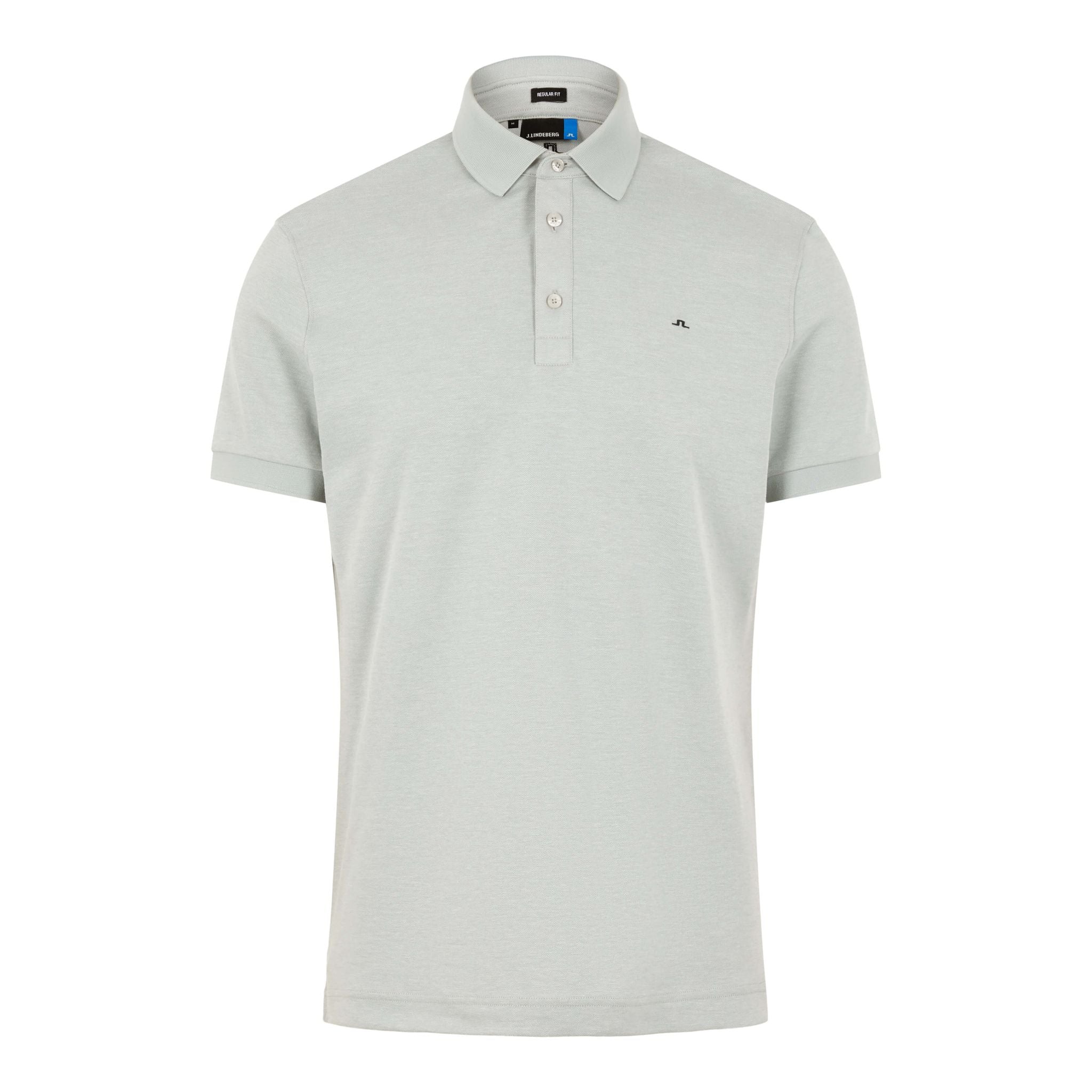 J. Lindeberg M Stan Reg Fit-Club Pique Polo Stone Grey Melange Herren