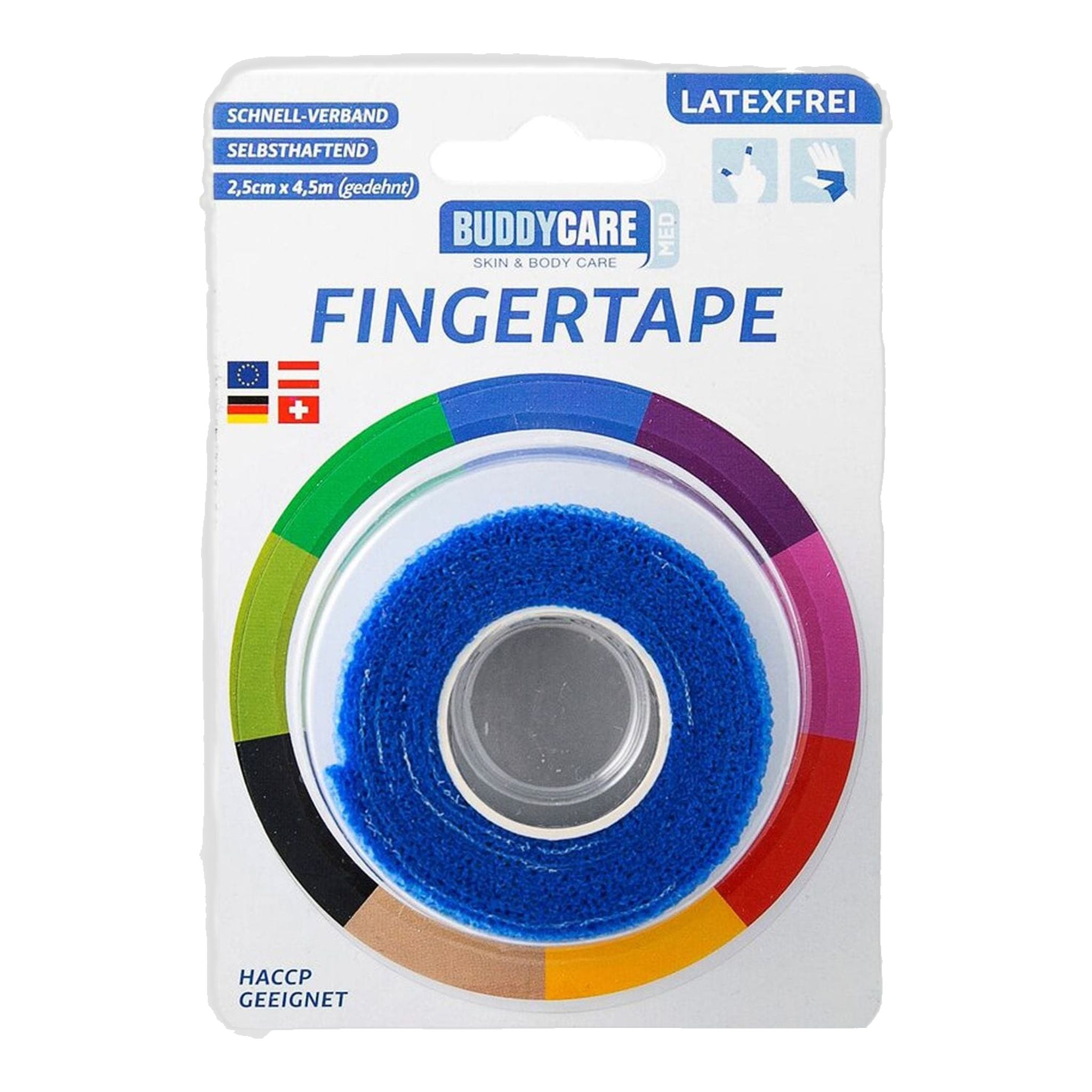Buddycare Med Fingertape Blau