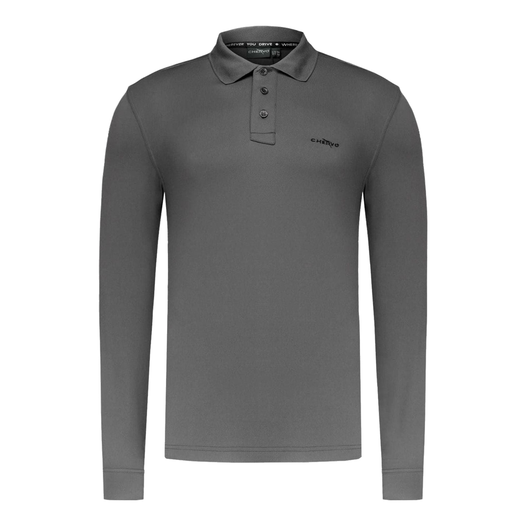 Chervo M Anguy LS Polo Shark Grey Herren