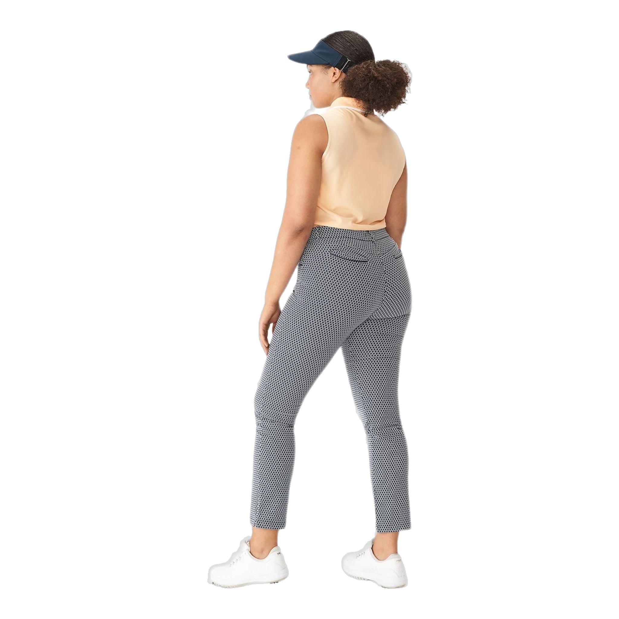 Röhnisch Smooth Golfhose Navyblau Fog Kariert Damen Damen