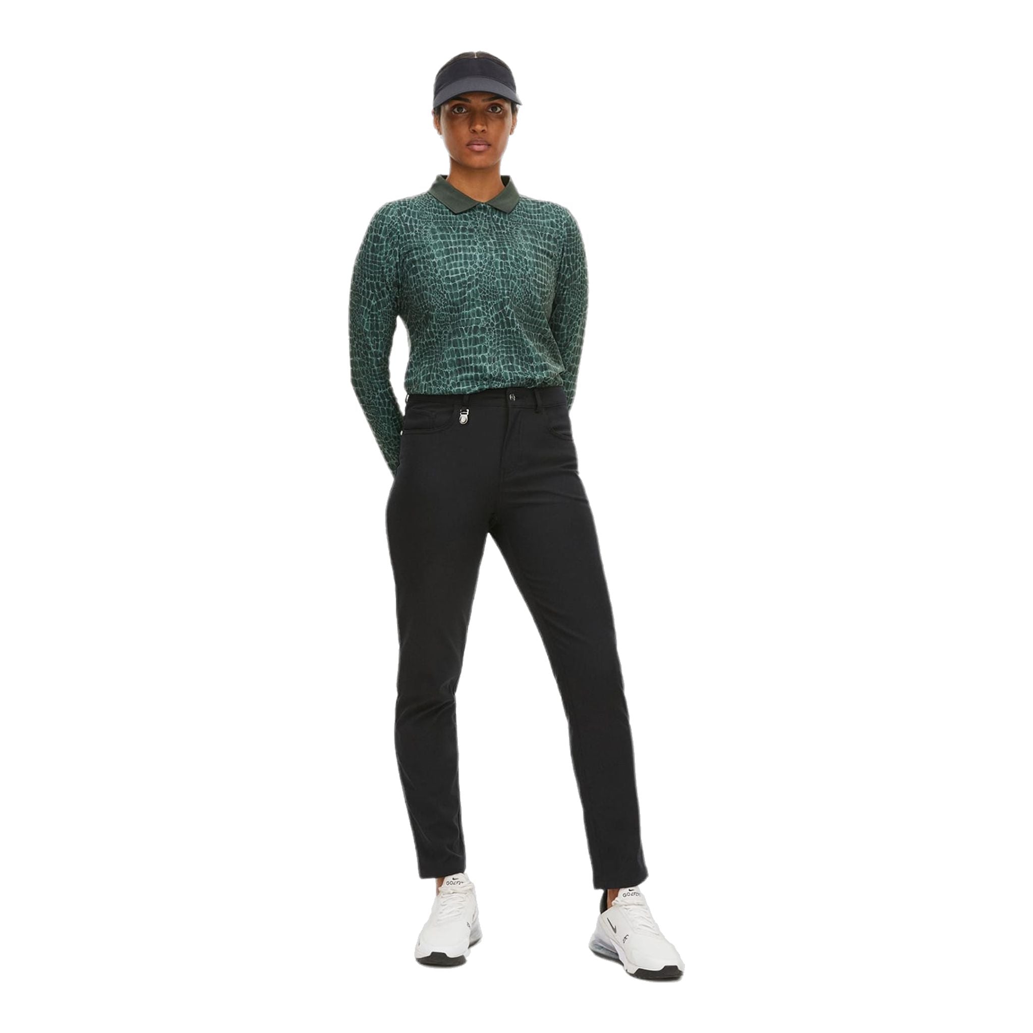 Röhnisch Sia Golf Polo Langarm Green Crocco Damen Damen