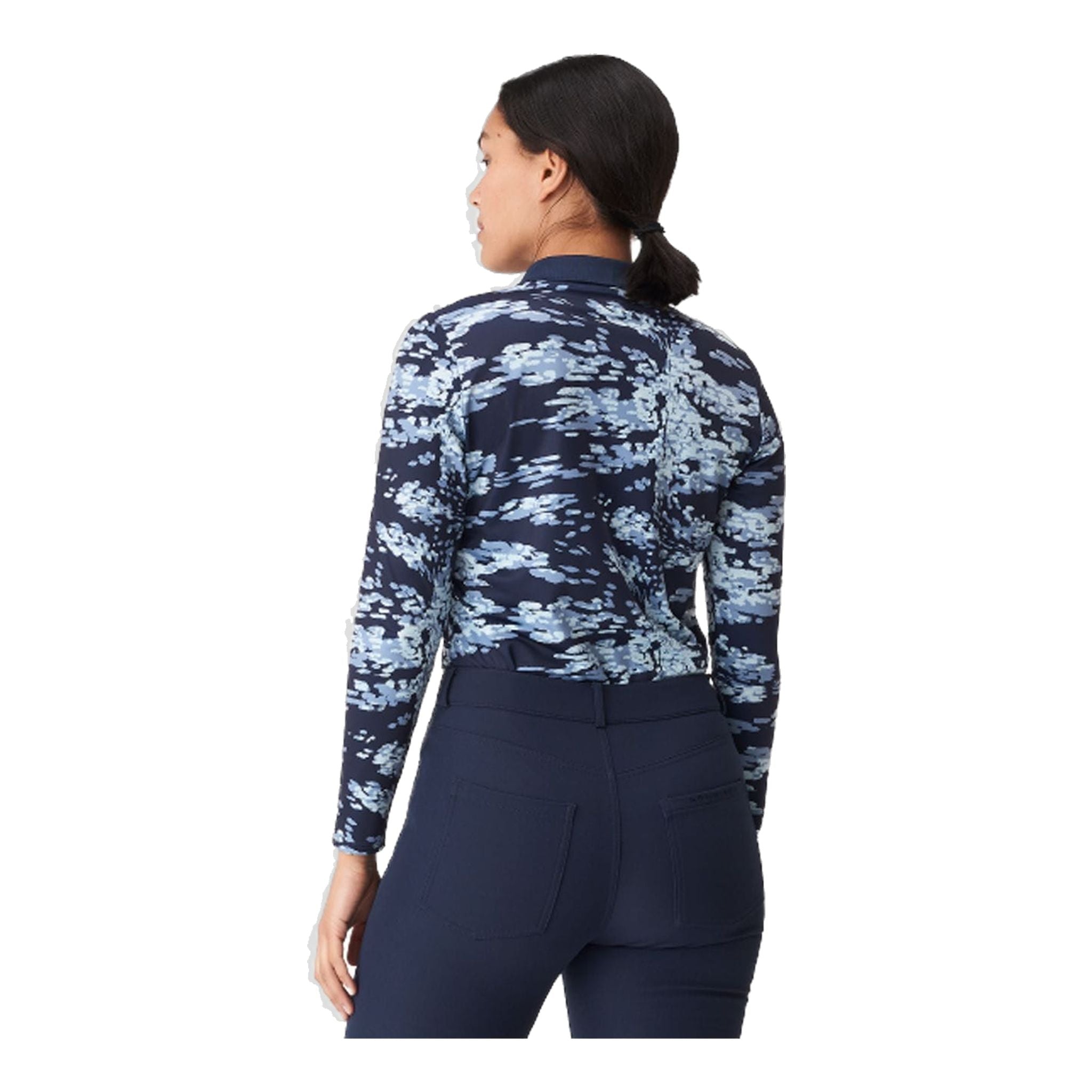 Röhnisch W Polo Sia Langarm Navyblau/Camo Damen