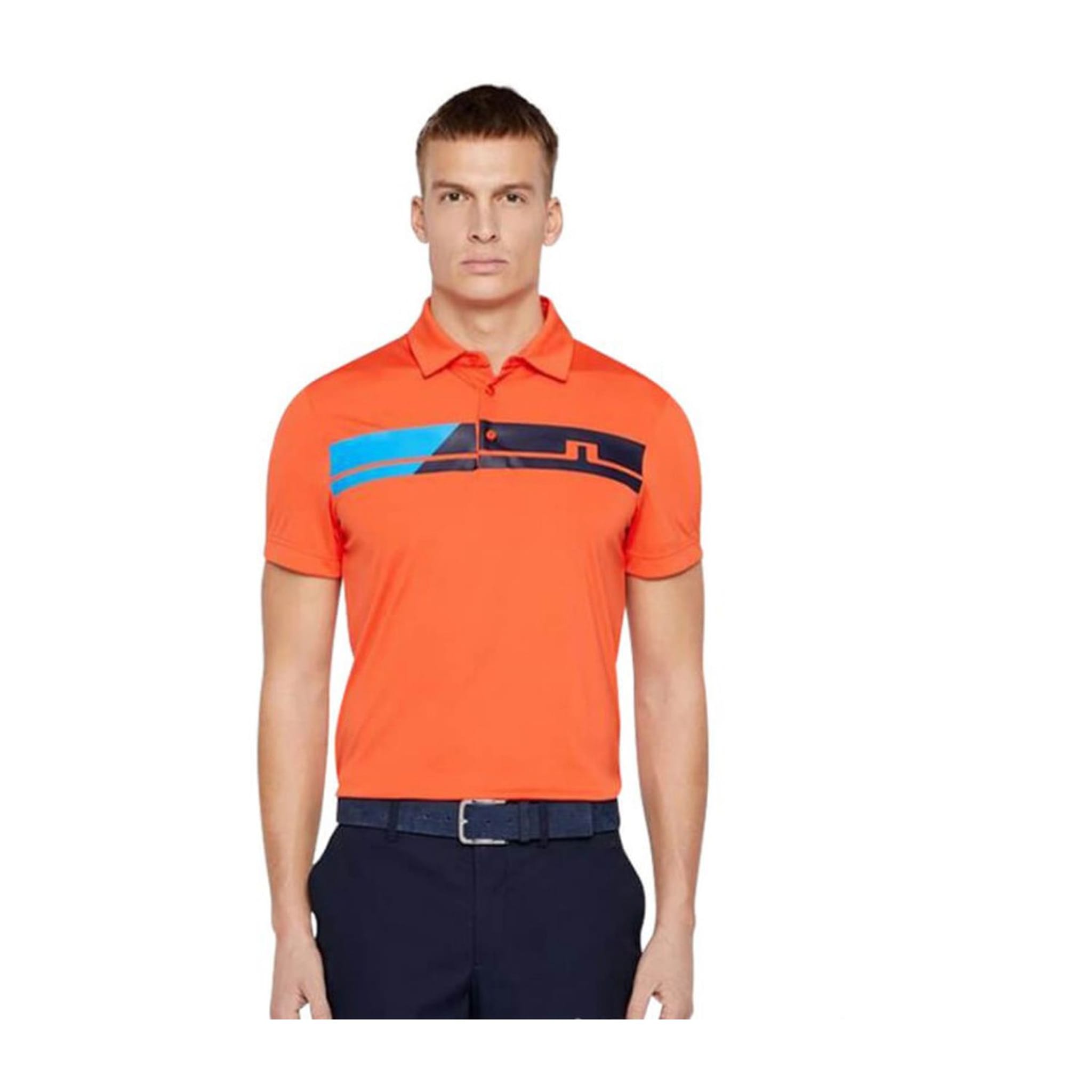 J. Lindeberg M Clark Reg Fit-TX Jersey Polo Tomato Red Herren