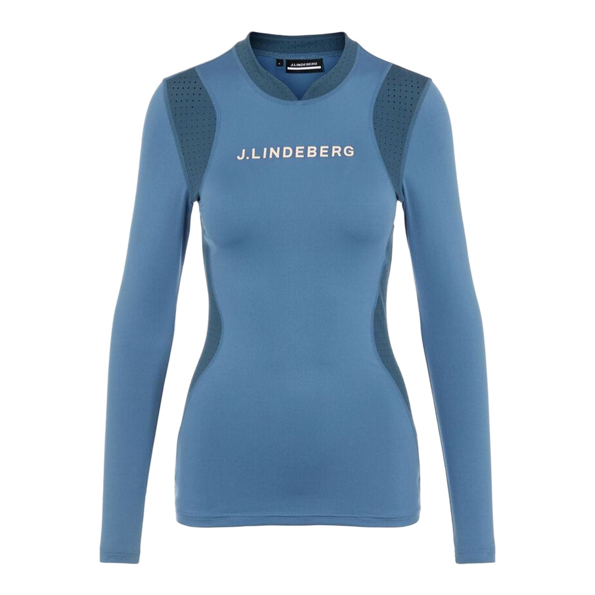 J. Lindeberg W Layer Zowie Soft Compression Top Langarm Blau Damen