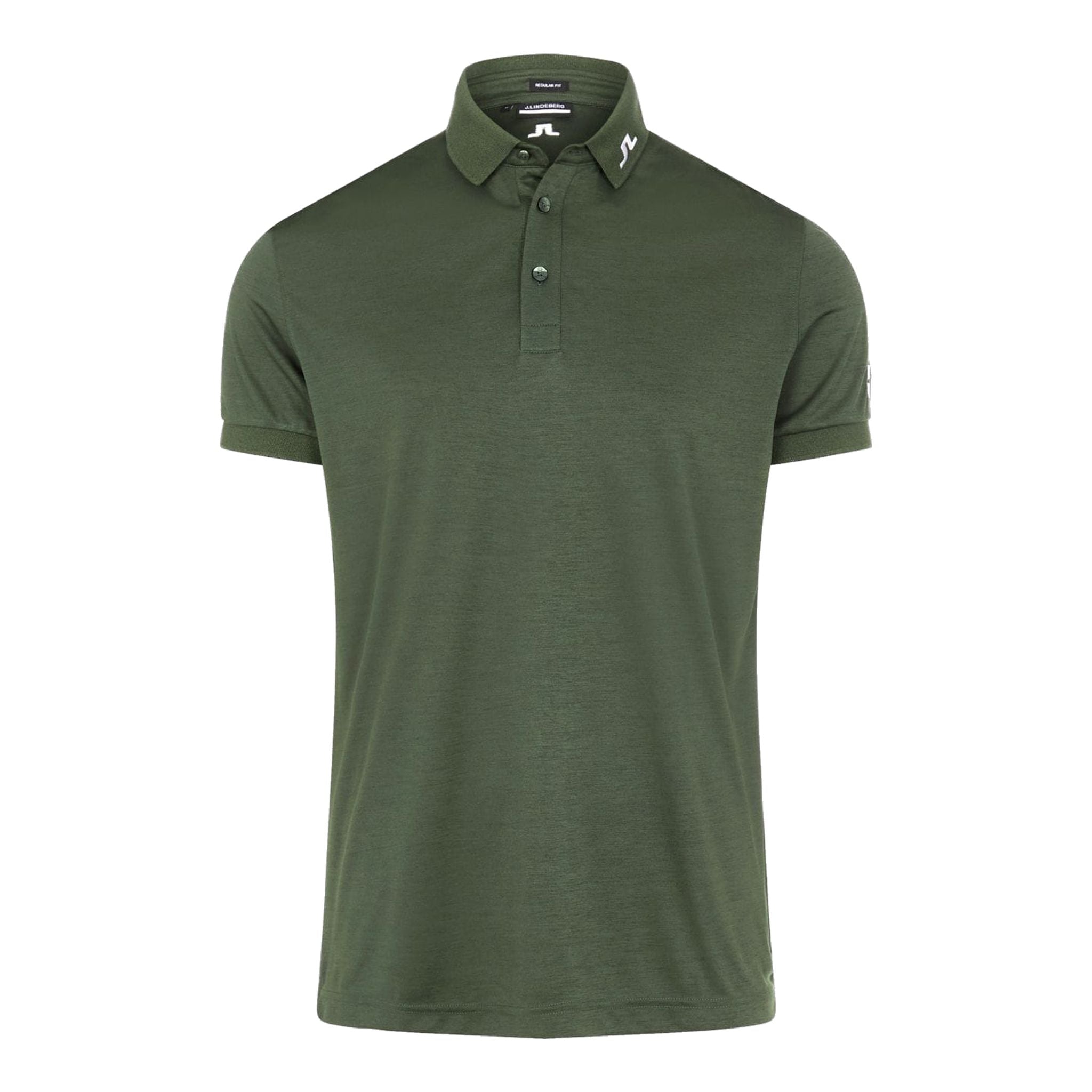 J. Lindeberg M Tour Tech Reg Fit SS Polo Thyme Green Melange Herren