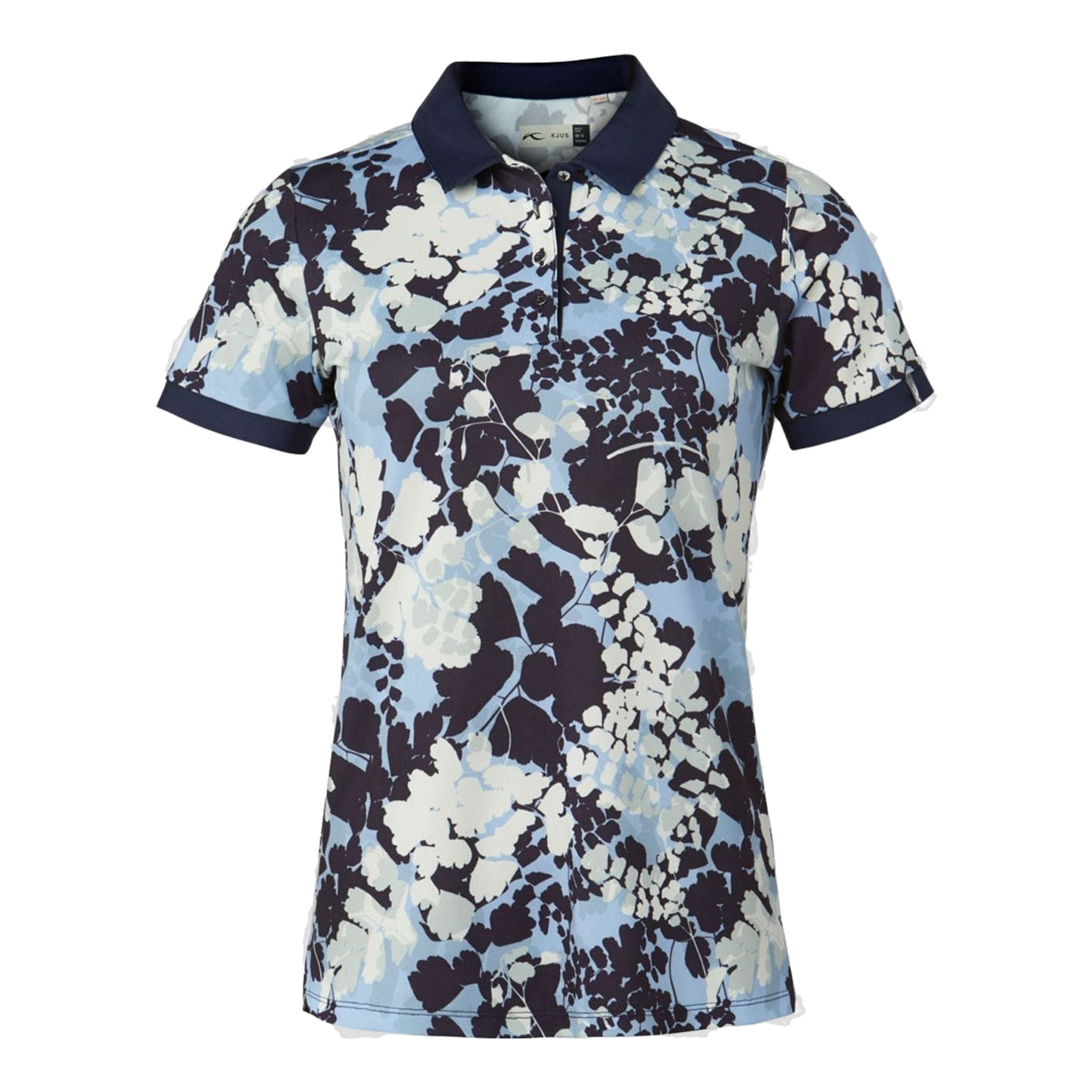 Kjus W Enya Printed SS Polo Atlanta Blue/White Damen