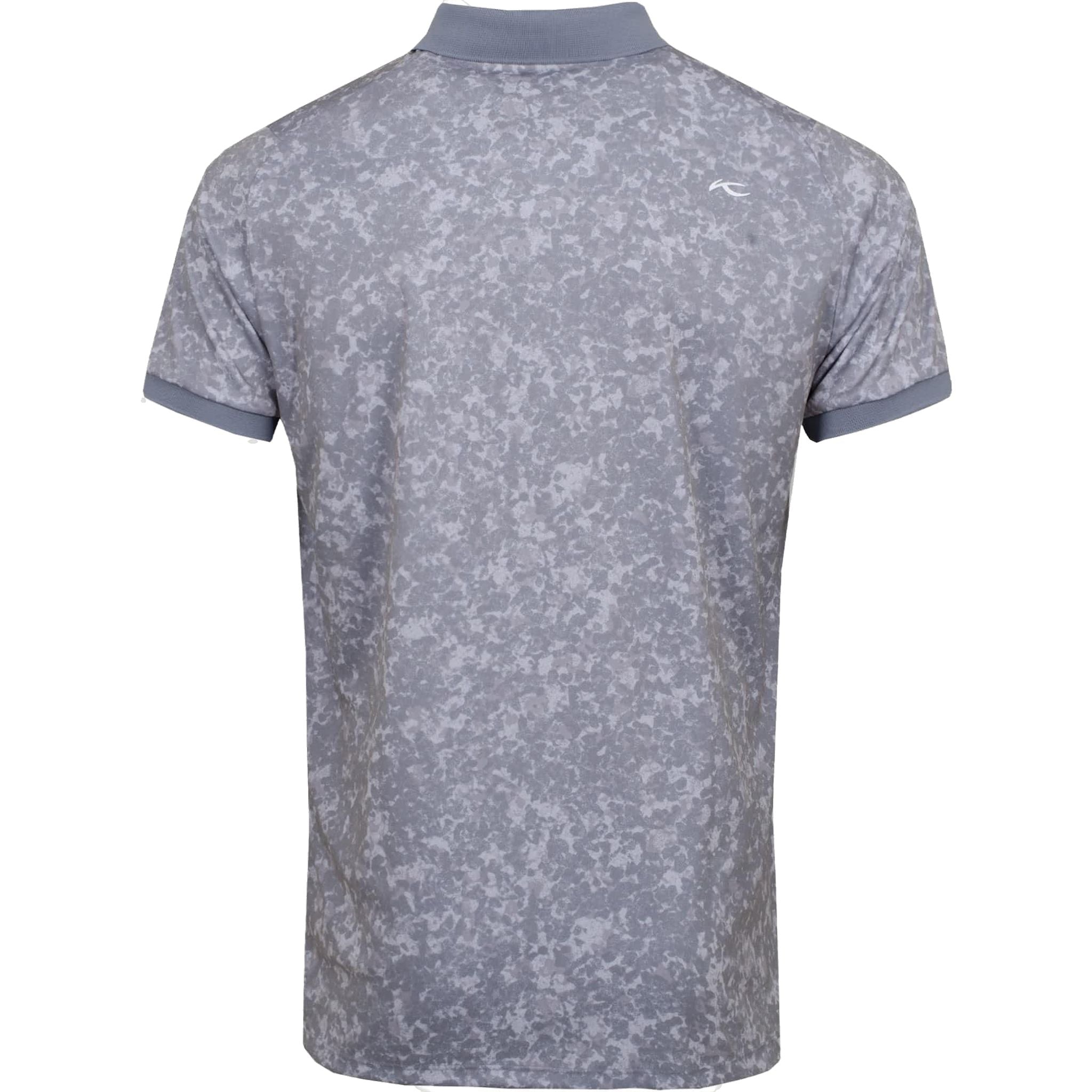 Kjus M Spot Printed SS Polo Stahlgrau/Silber Fog Herren