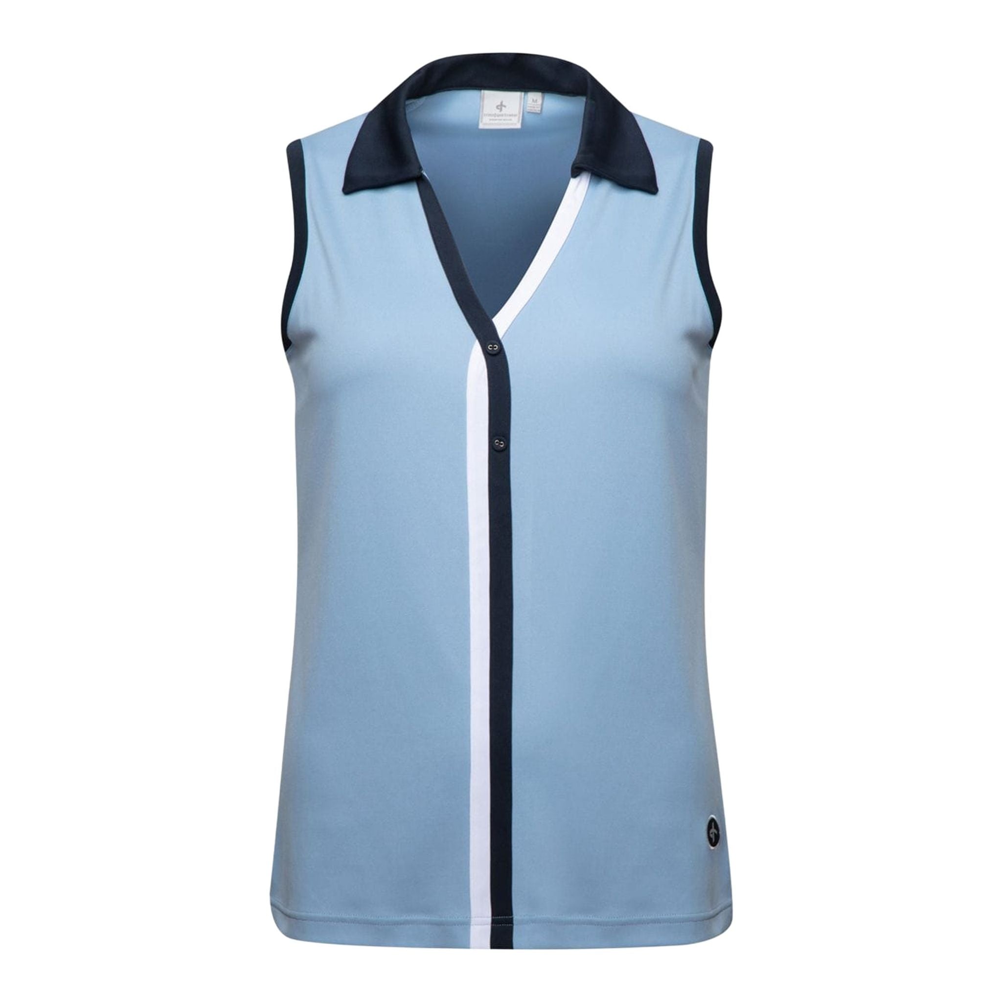 Cross Sportswear W Braided SL Polo Forever Blue Damen