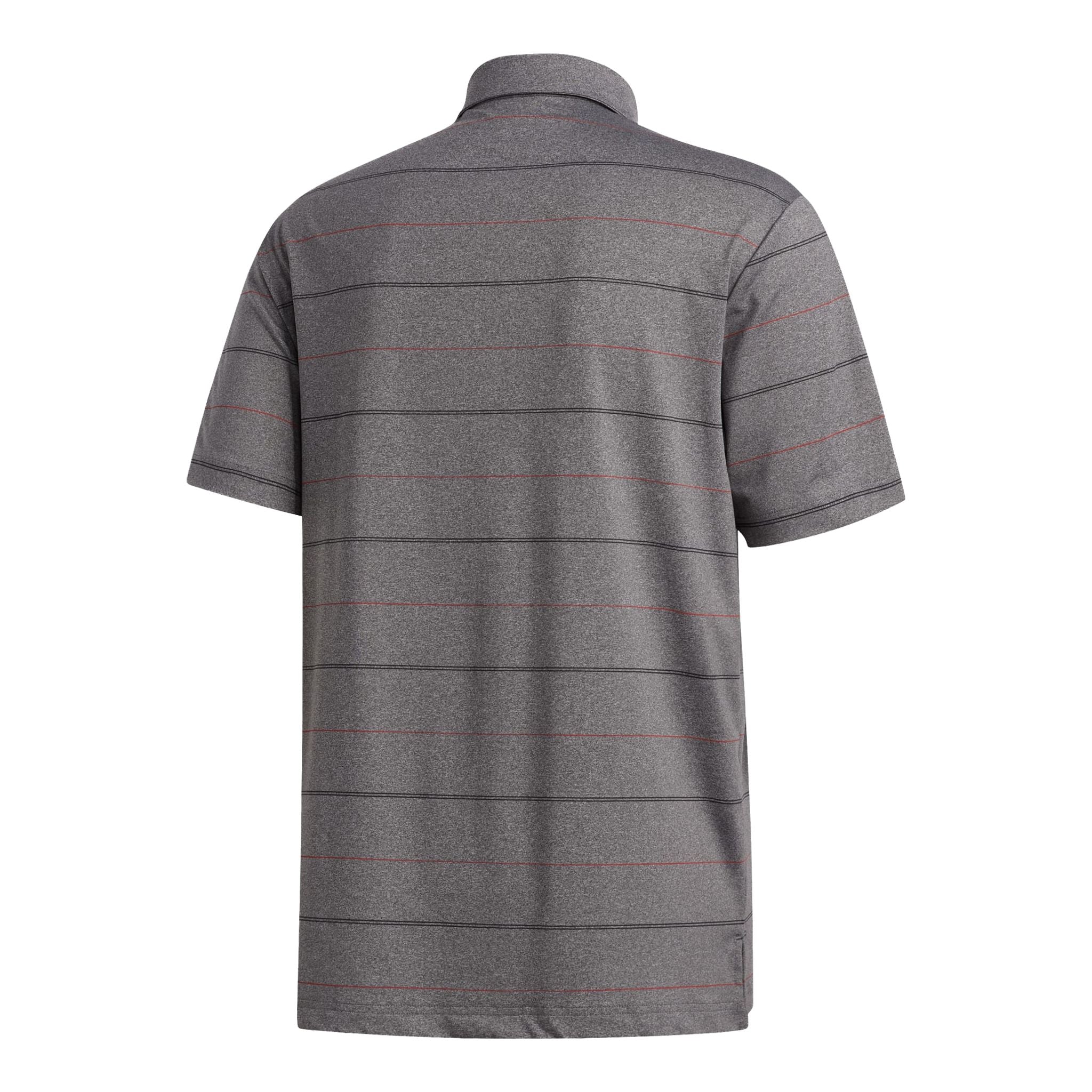 Adidas Ultimate Heather Stripe Polo Black/Coral/Melange Herren
