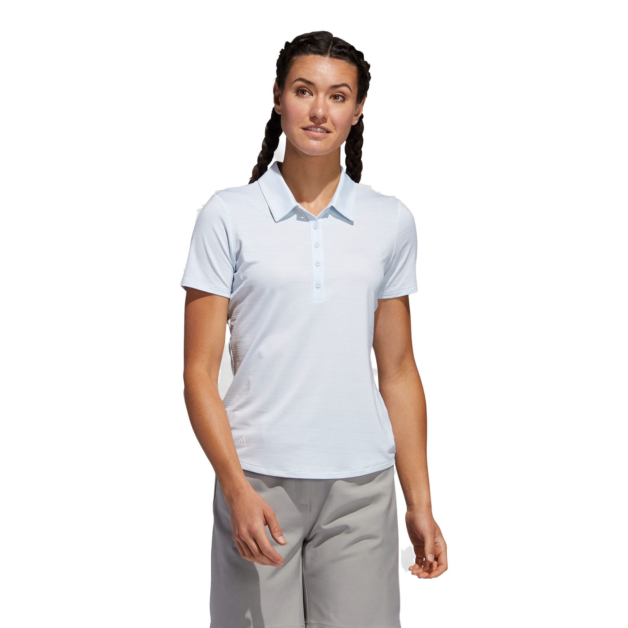 Adidas W Microdot SS Polo Sky Tint Damen