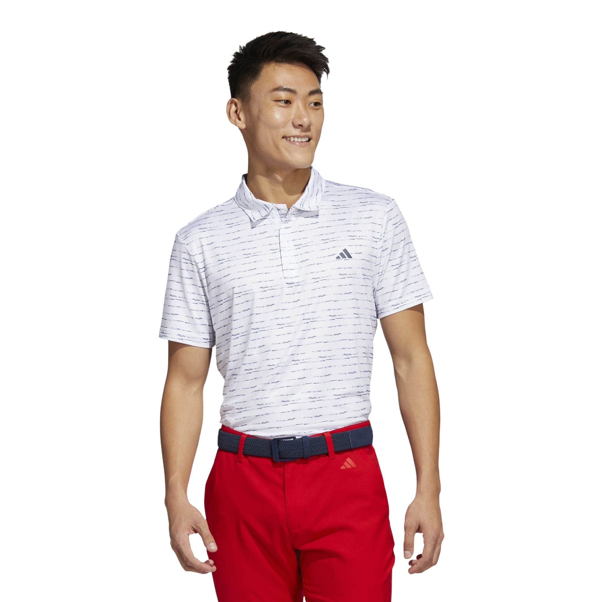 Adidas Stripe Zip Polo Herren Weiß Herren