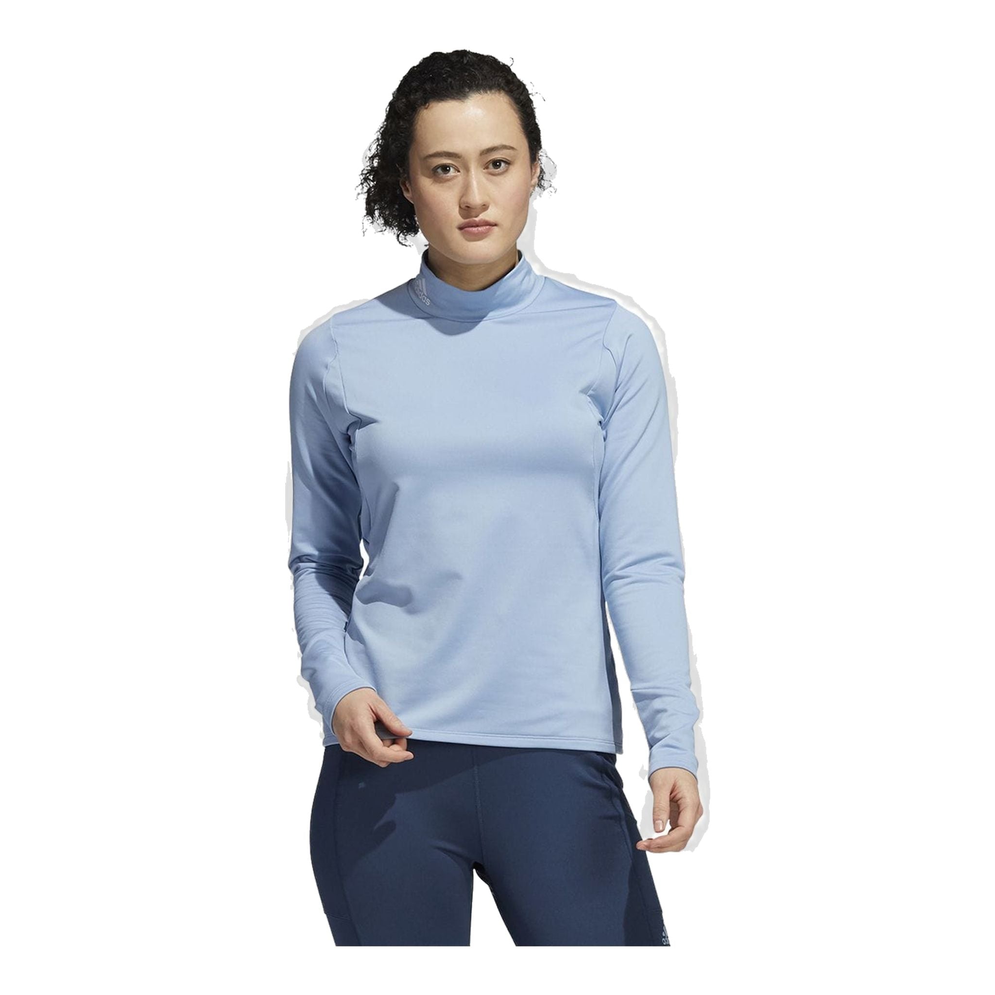 Adidas W Layer Mock Langarm Hellblau Damen