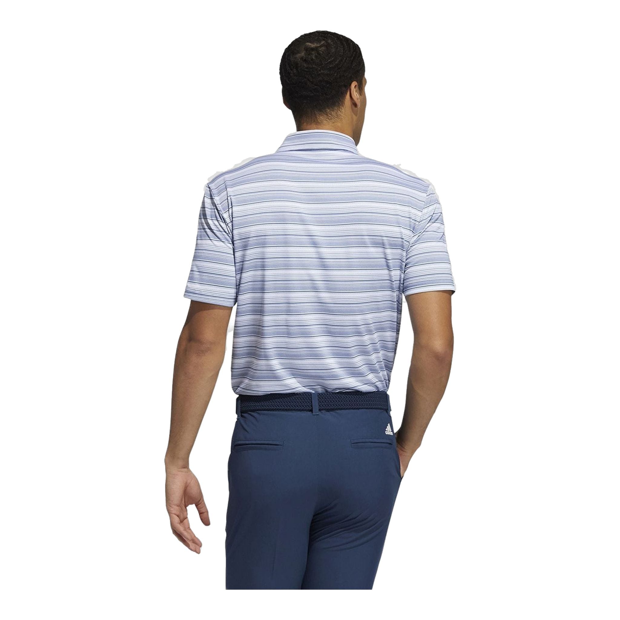 Adidas Heather Snap SS Polo Navy/Weiß Herren