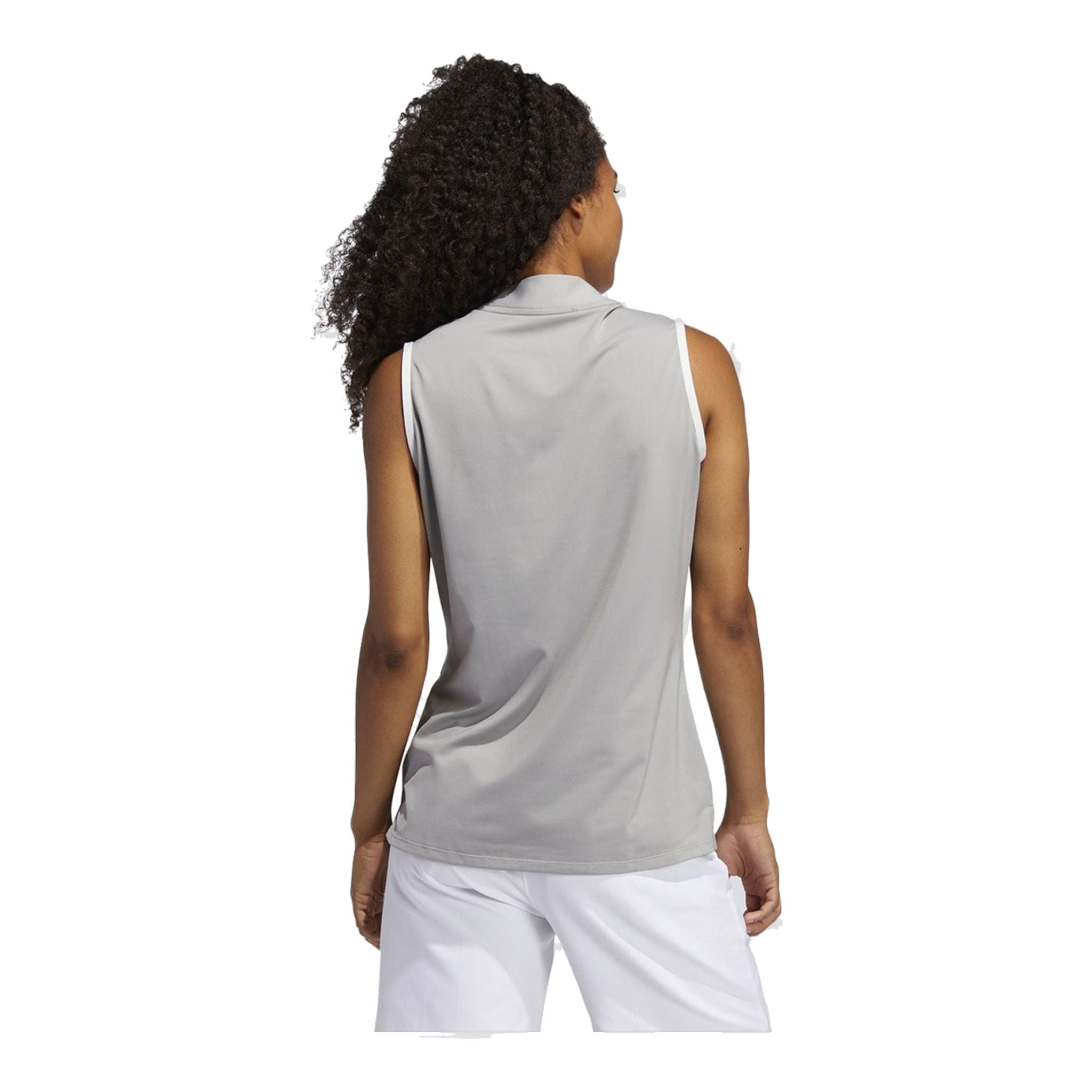 Adidas W Engineered Stripe SL Polo White/Grey Damen