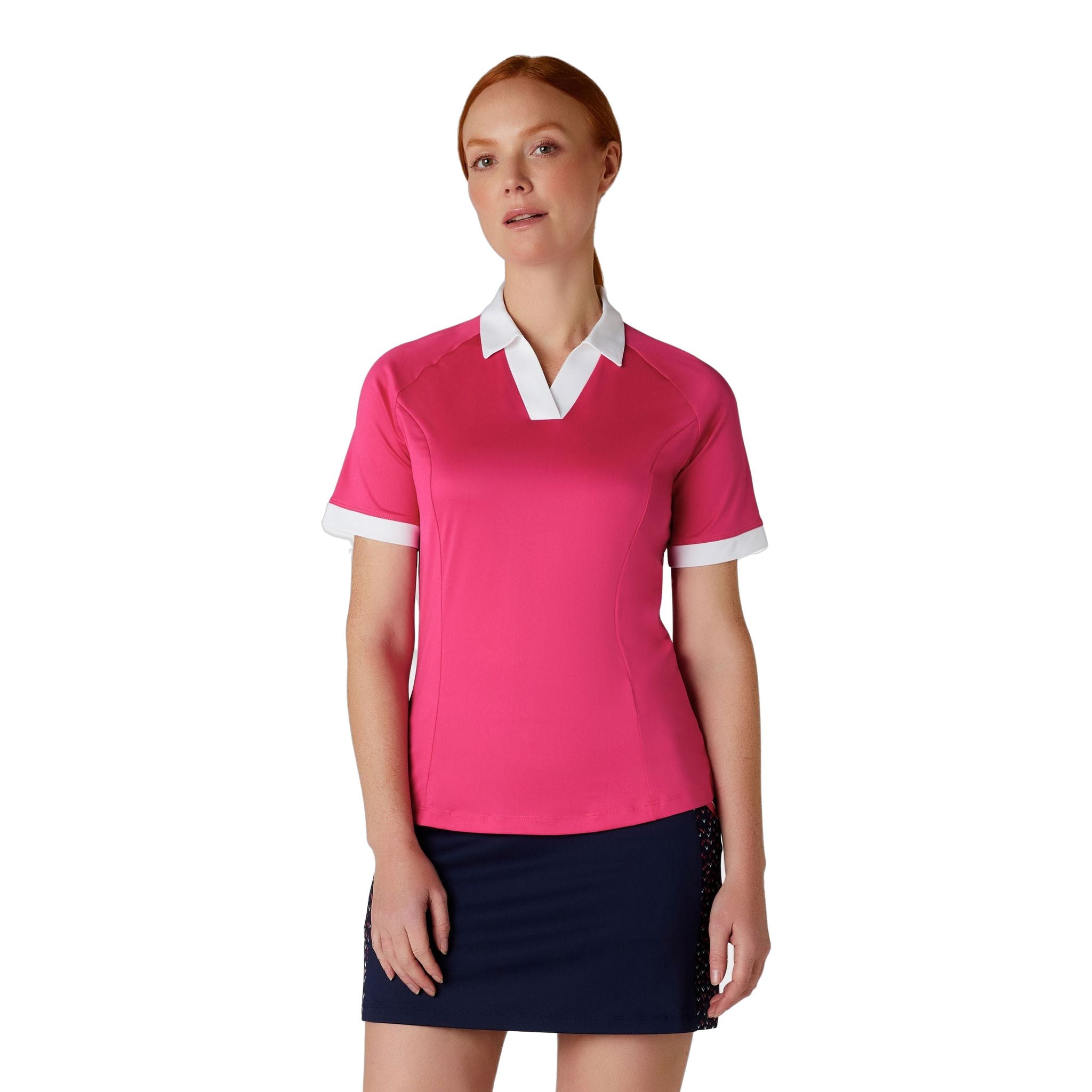 Callaway Short Sleeve V-Placket ColorBL Shirt Damen