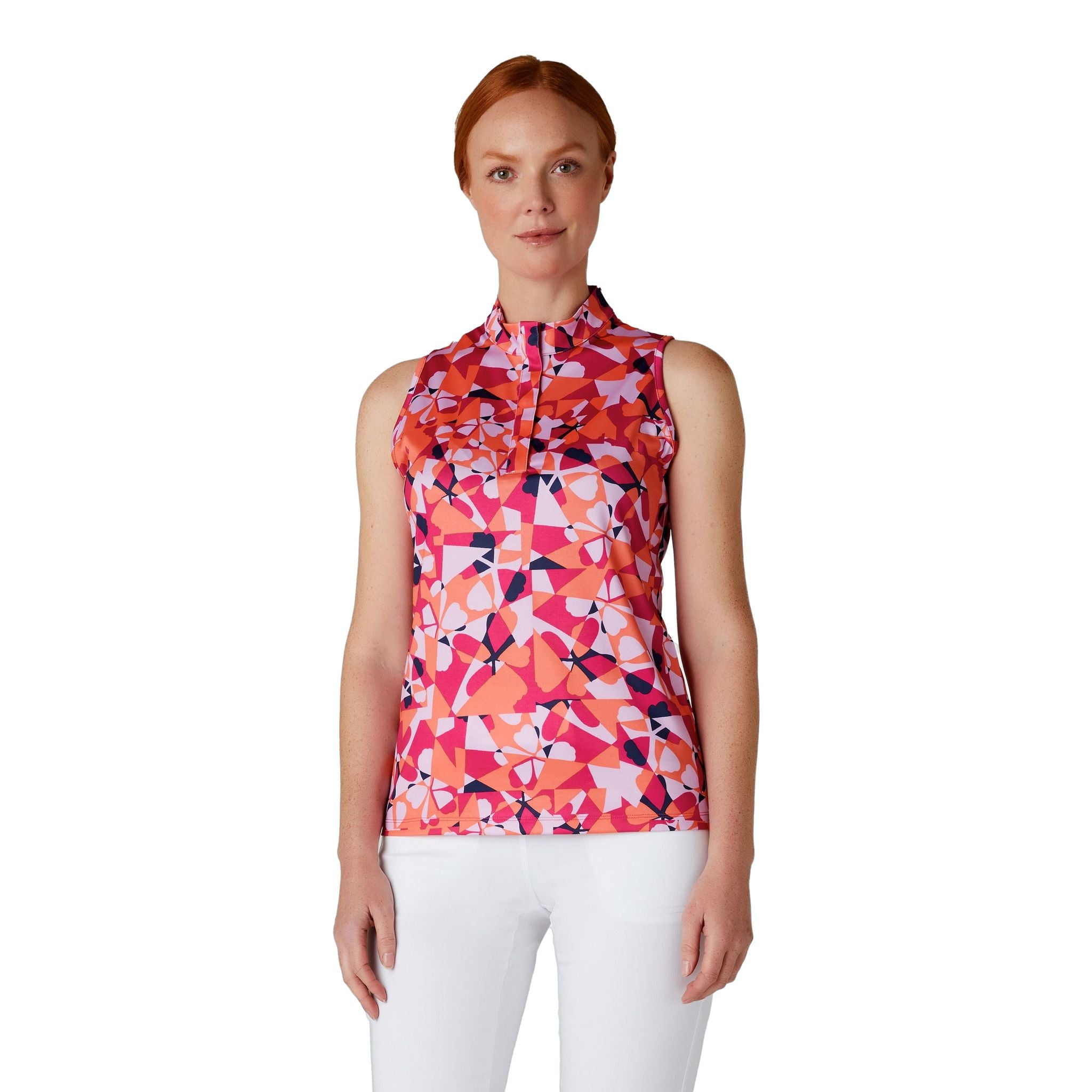 Callaway Geometric Floral Sleeveless Shirt Damen