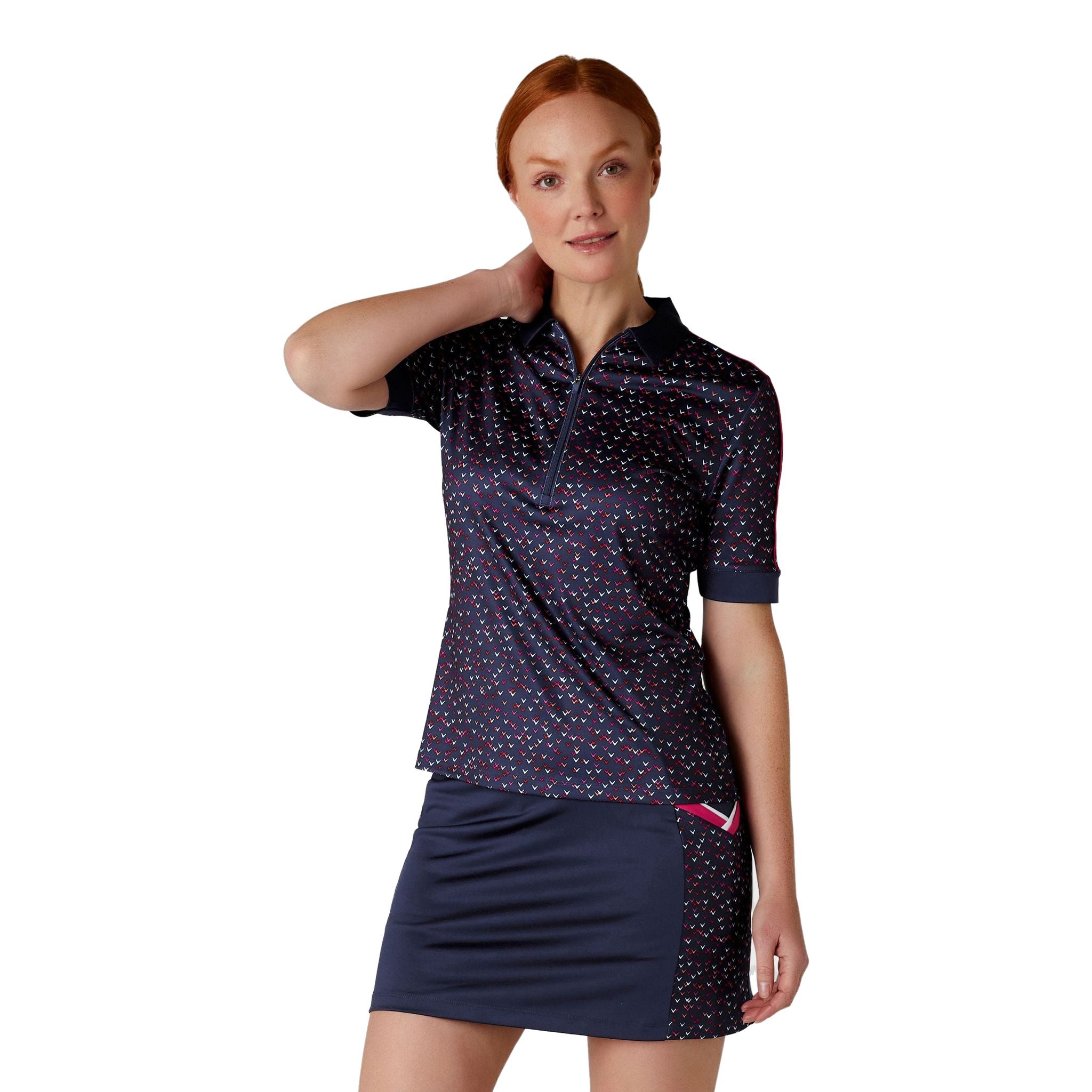Callaway Chev Printed 1/2 Sleeves Shirt Damen