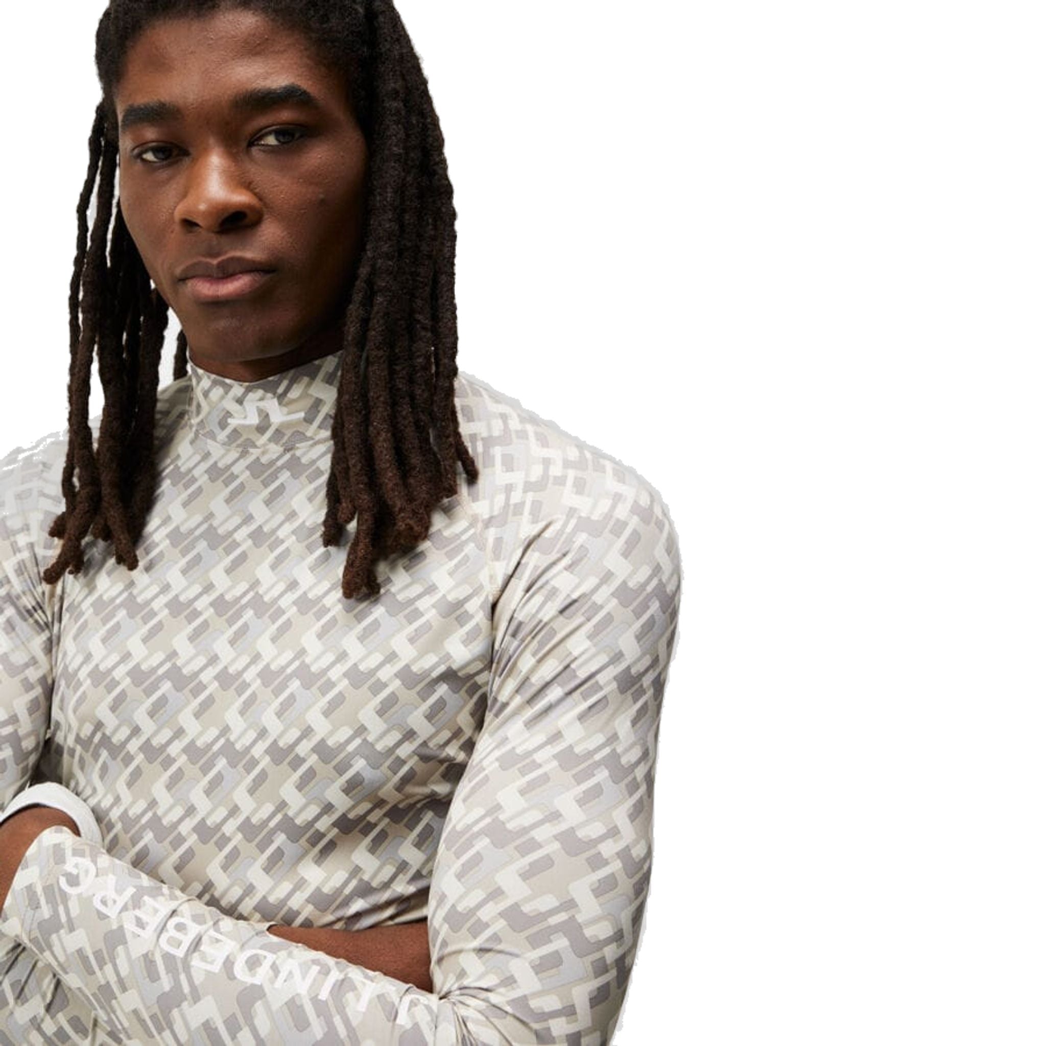 J. Lindeberg Aello Soft Compression Print Mock Herren