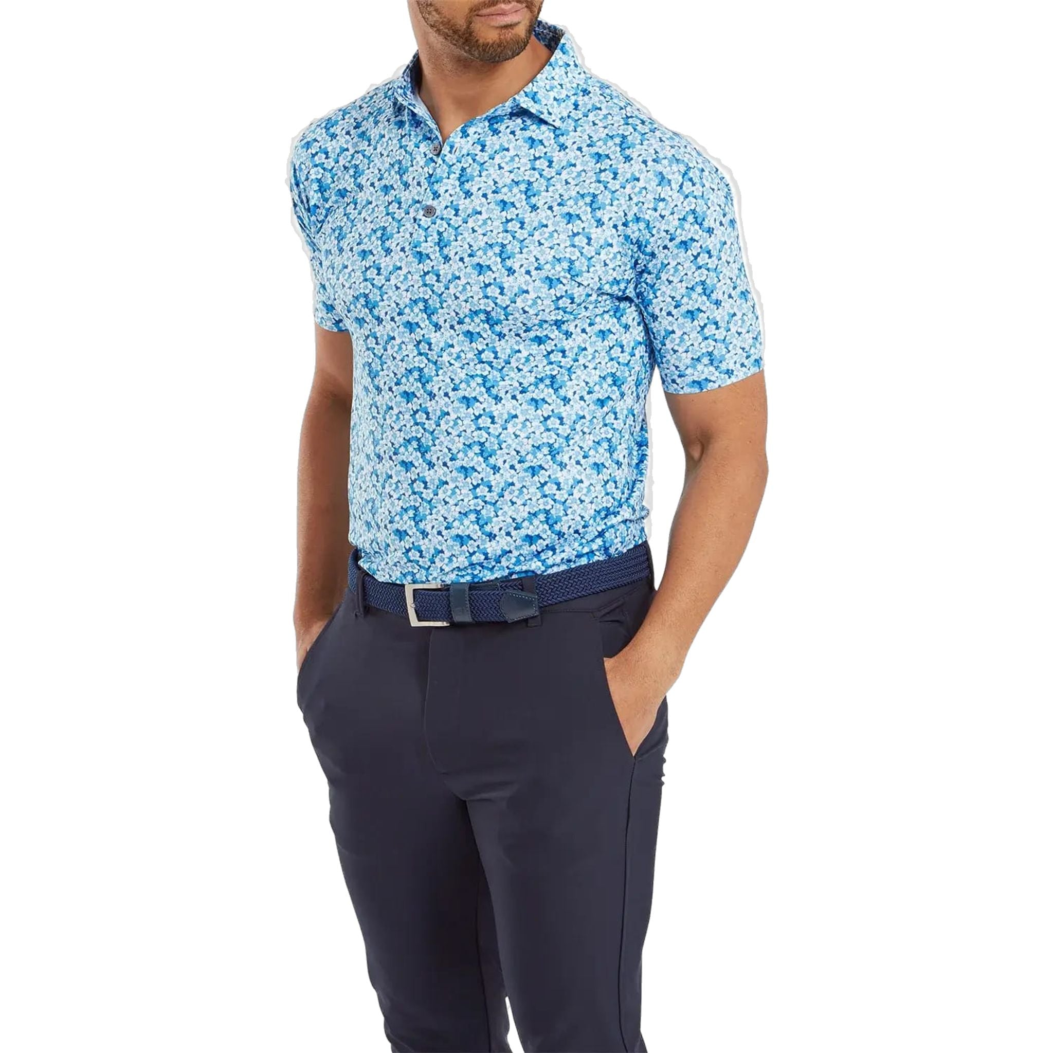 Footjoy Primrose Print Lisle Poloshirt Herren