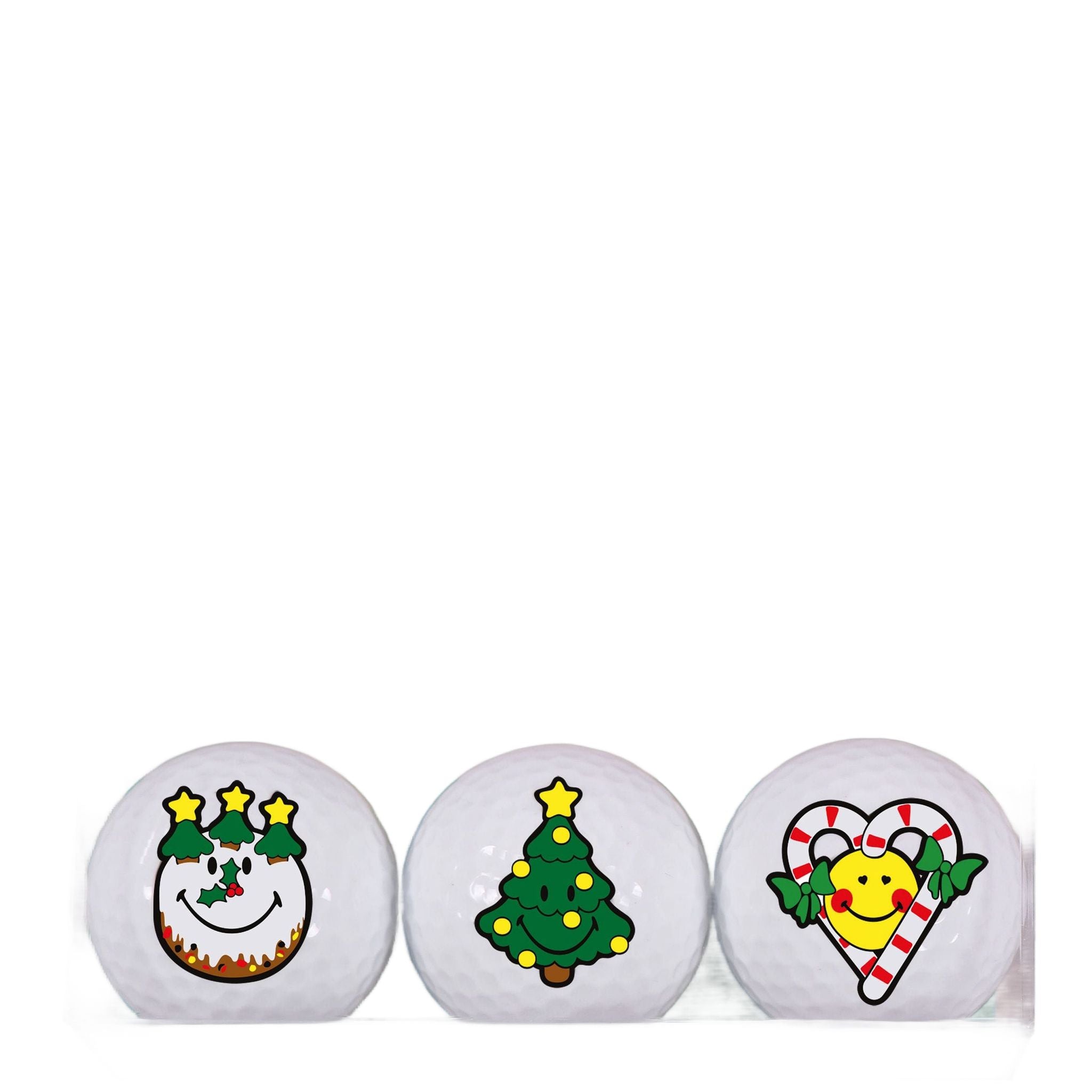 Sportiques Golfgeschenke Smiley X-Mas (3 Bälle) X3