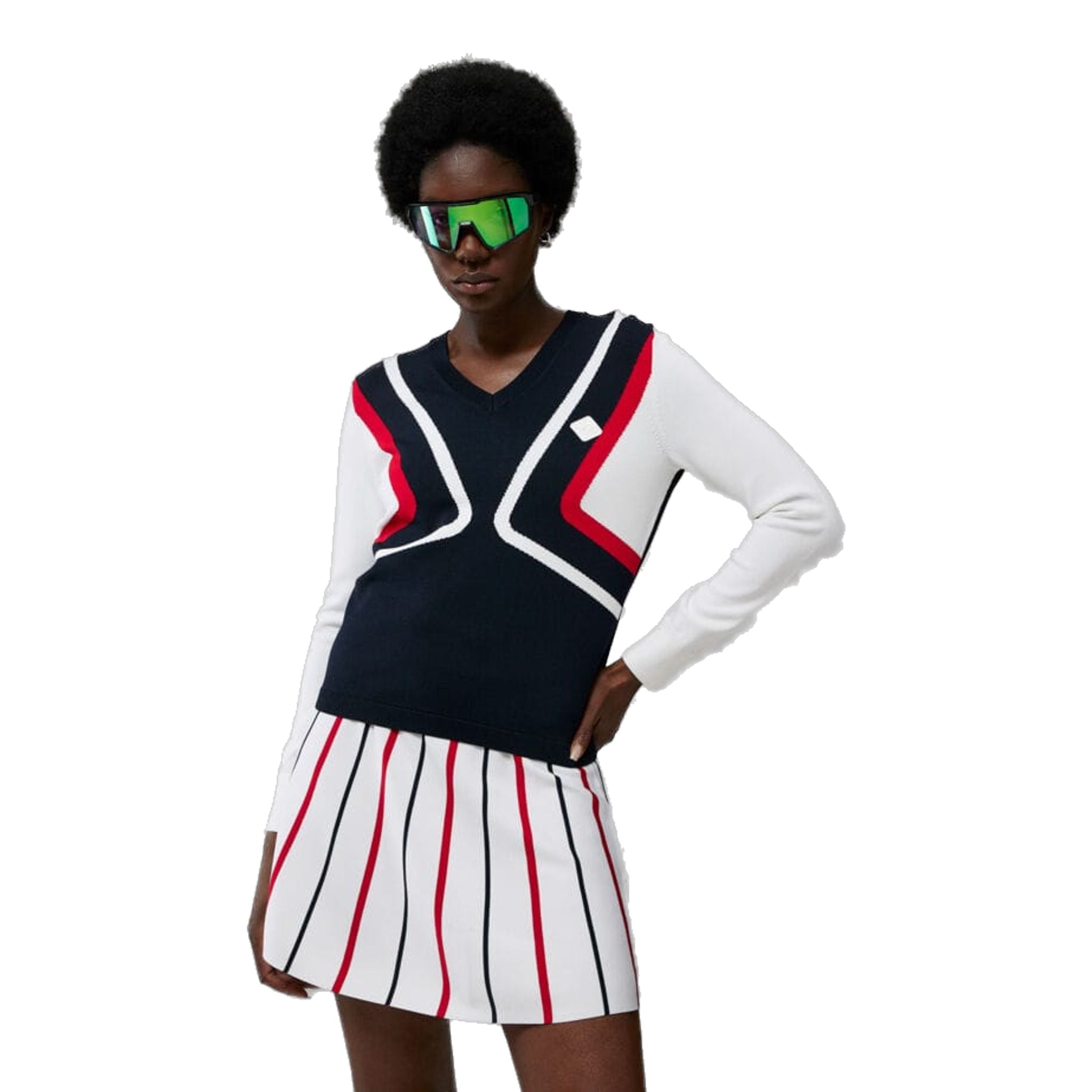 J. Lindeberg Celine Knitted Golf Sweater JL Navy Damen Damen