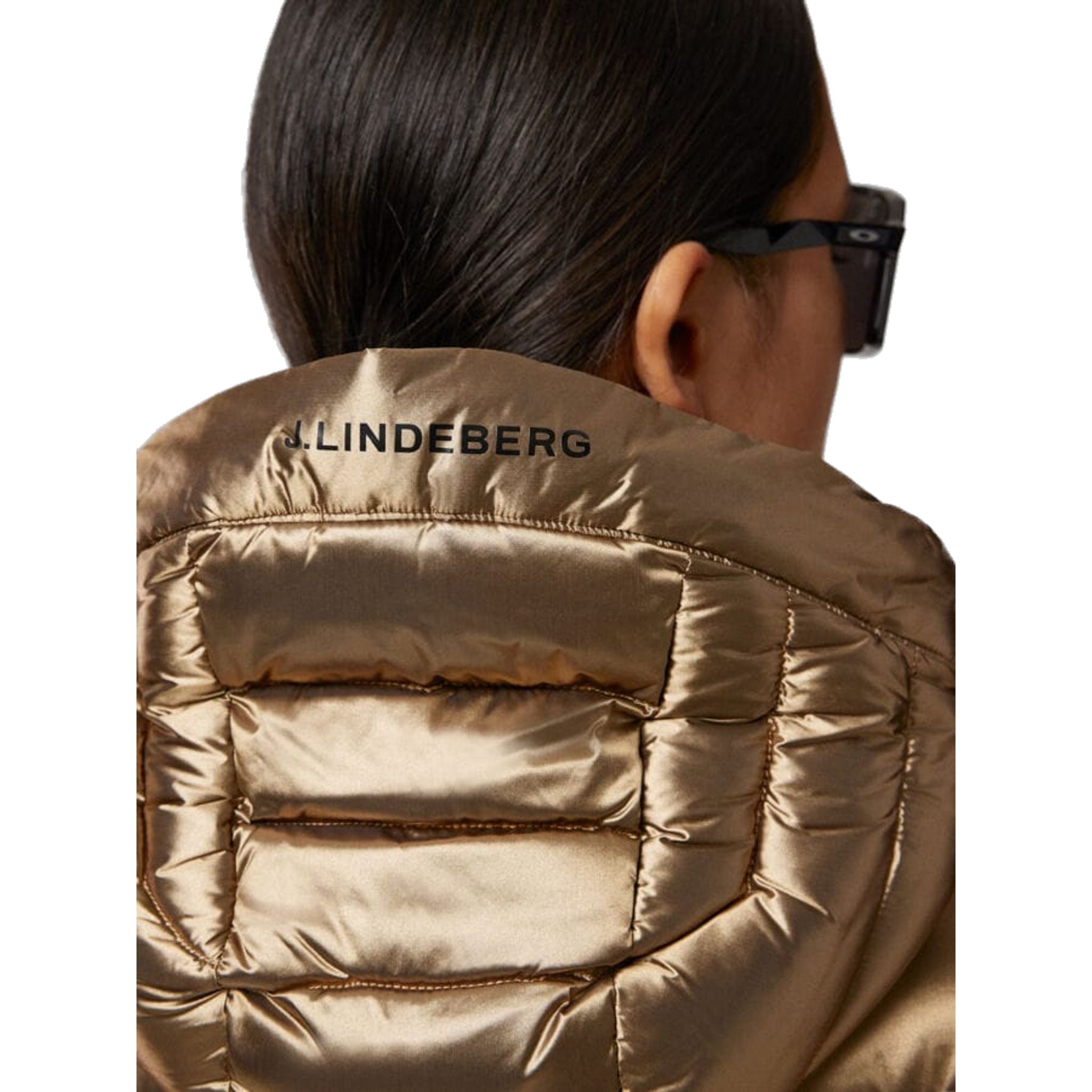 J. Lindeberg Cliff Golf Leichte Golf Daunenjacke Hood Tiger Bro Damen