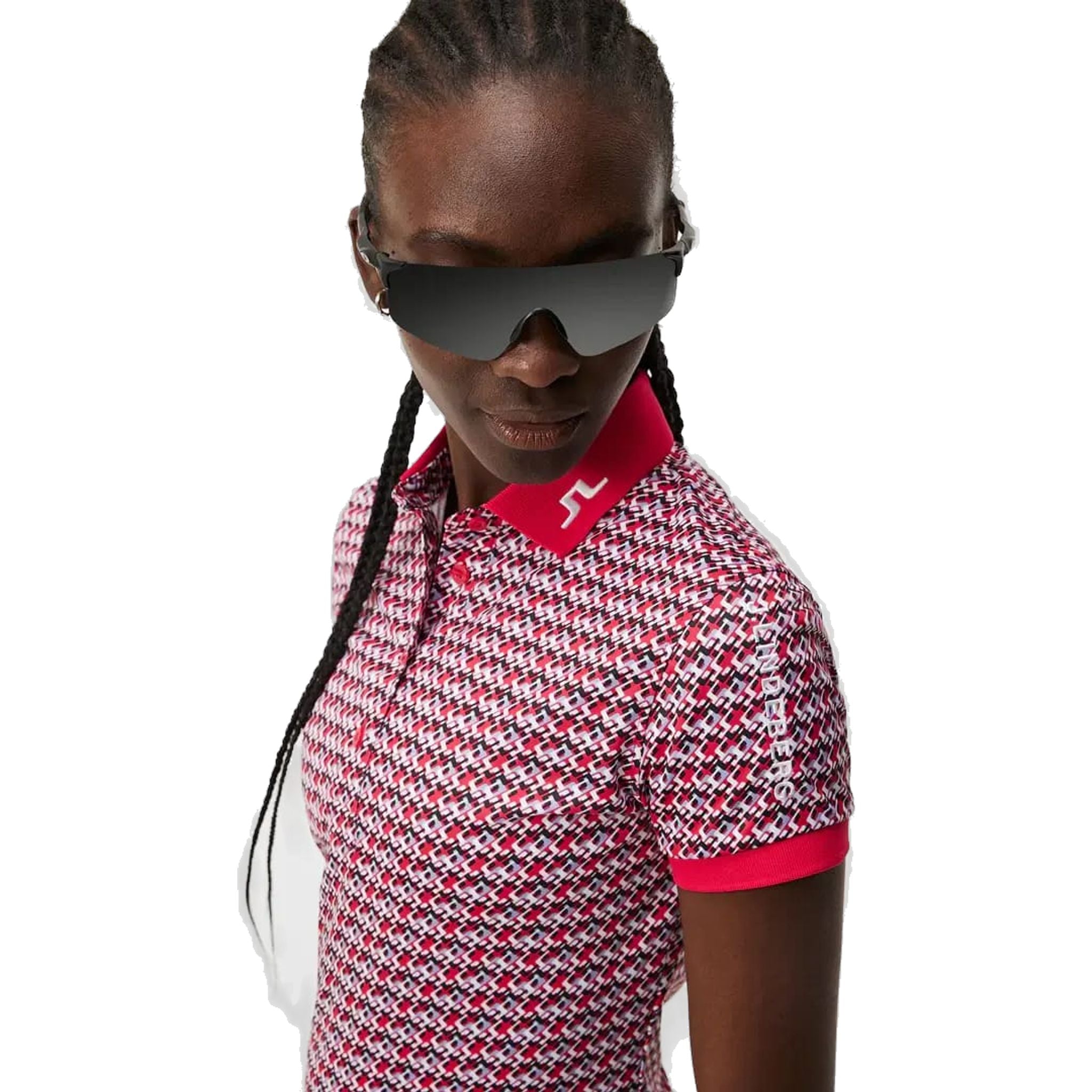 J. Lindeberg Tour Tech Print Polo Damen
