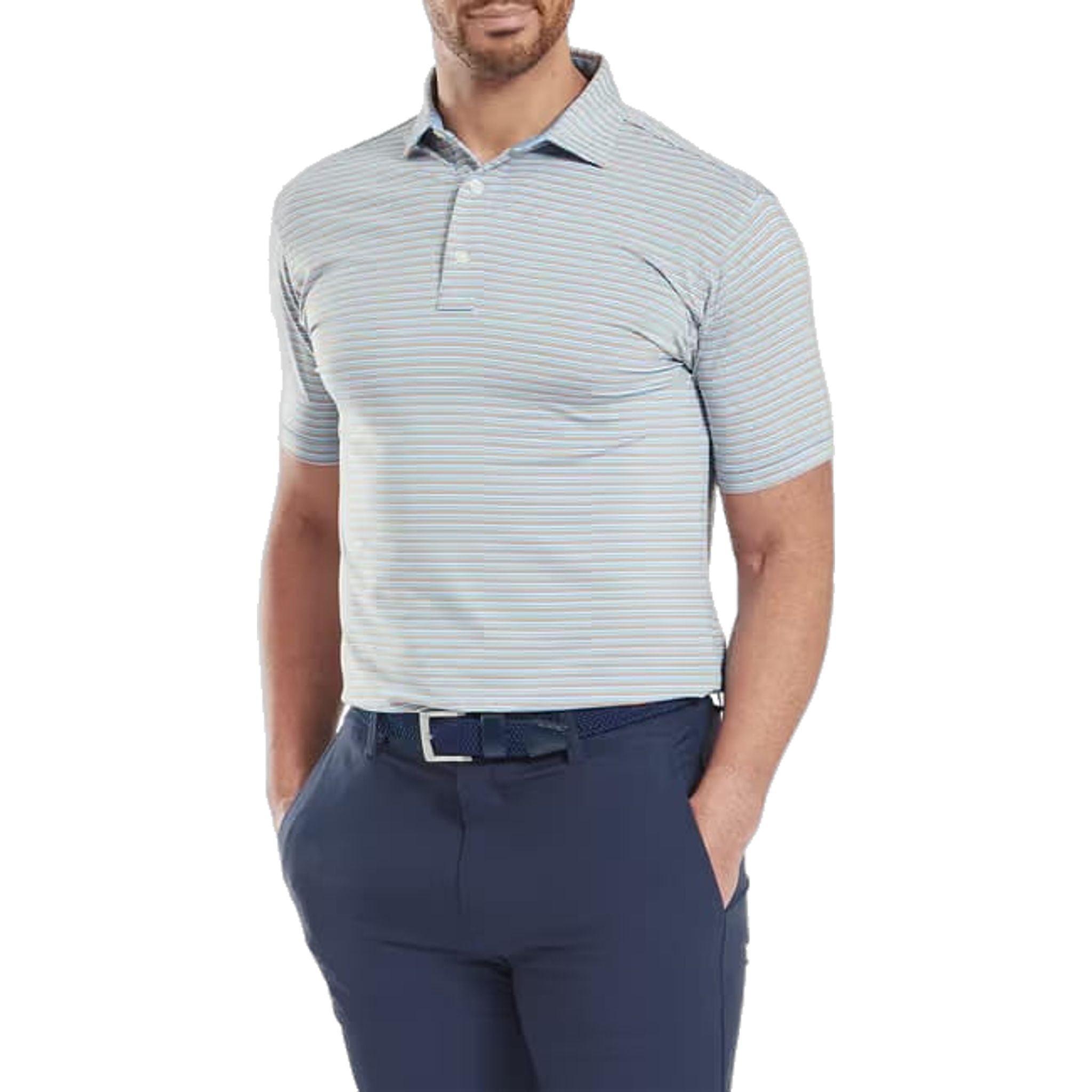 Footjoy Balance Stripe Lisle Polo Herren