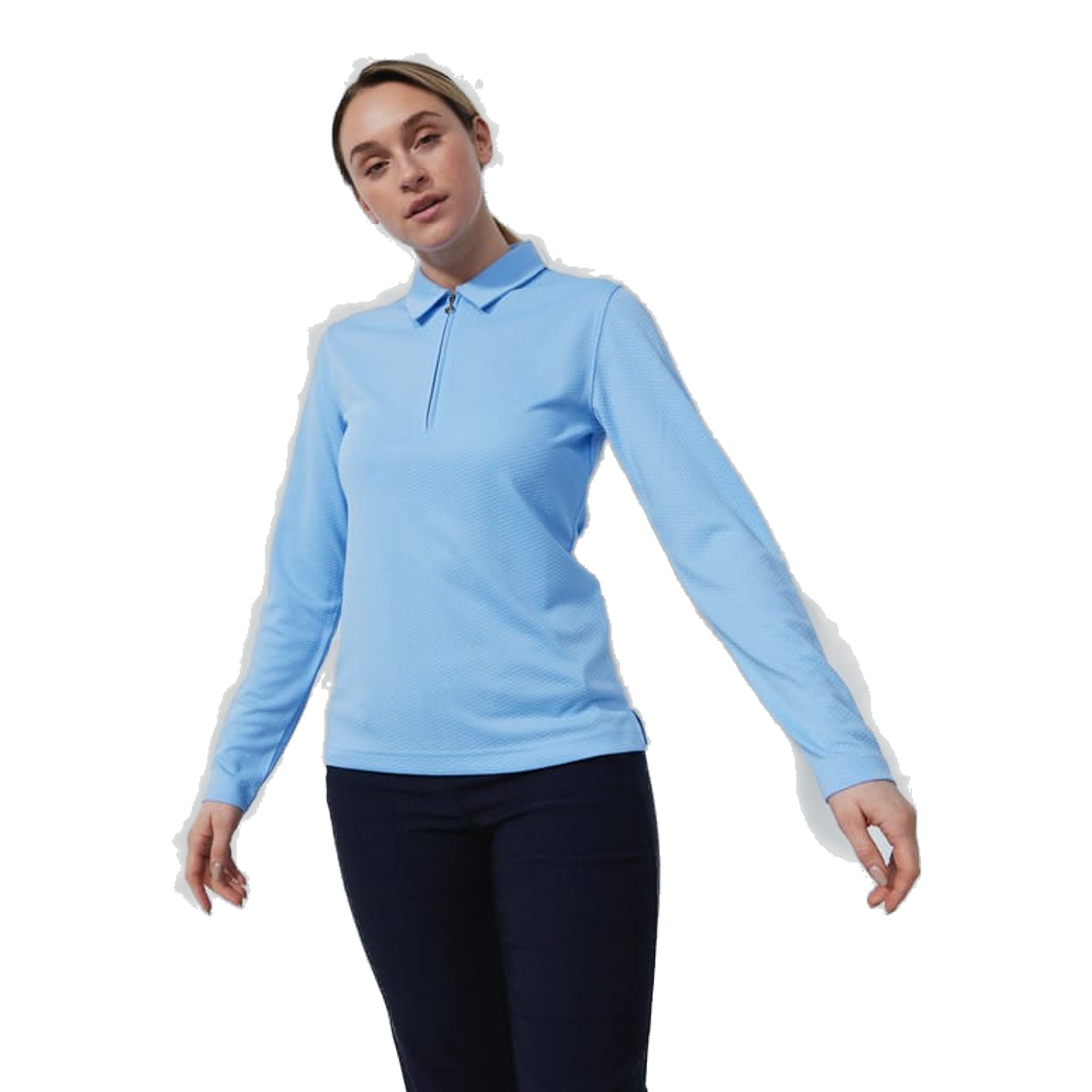 Daily Sports Peoria Ls Polo Shirt Belle Blue M Damen