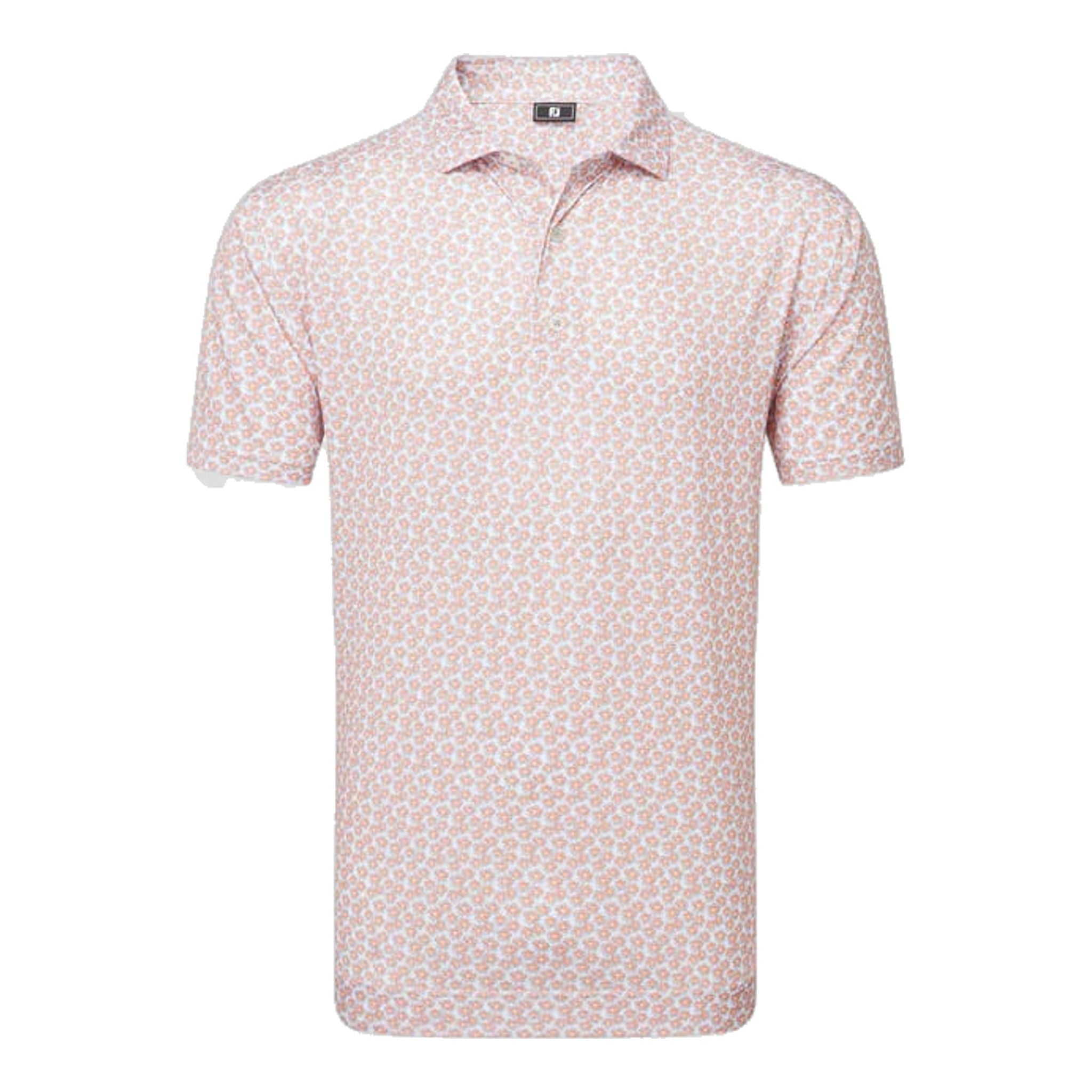 Footjoy Floral Sketch Print Lisle Polo Herren