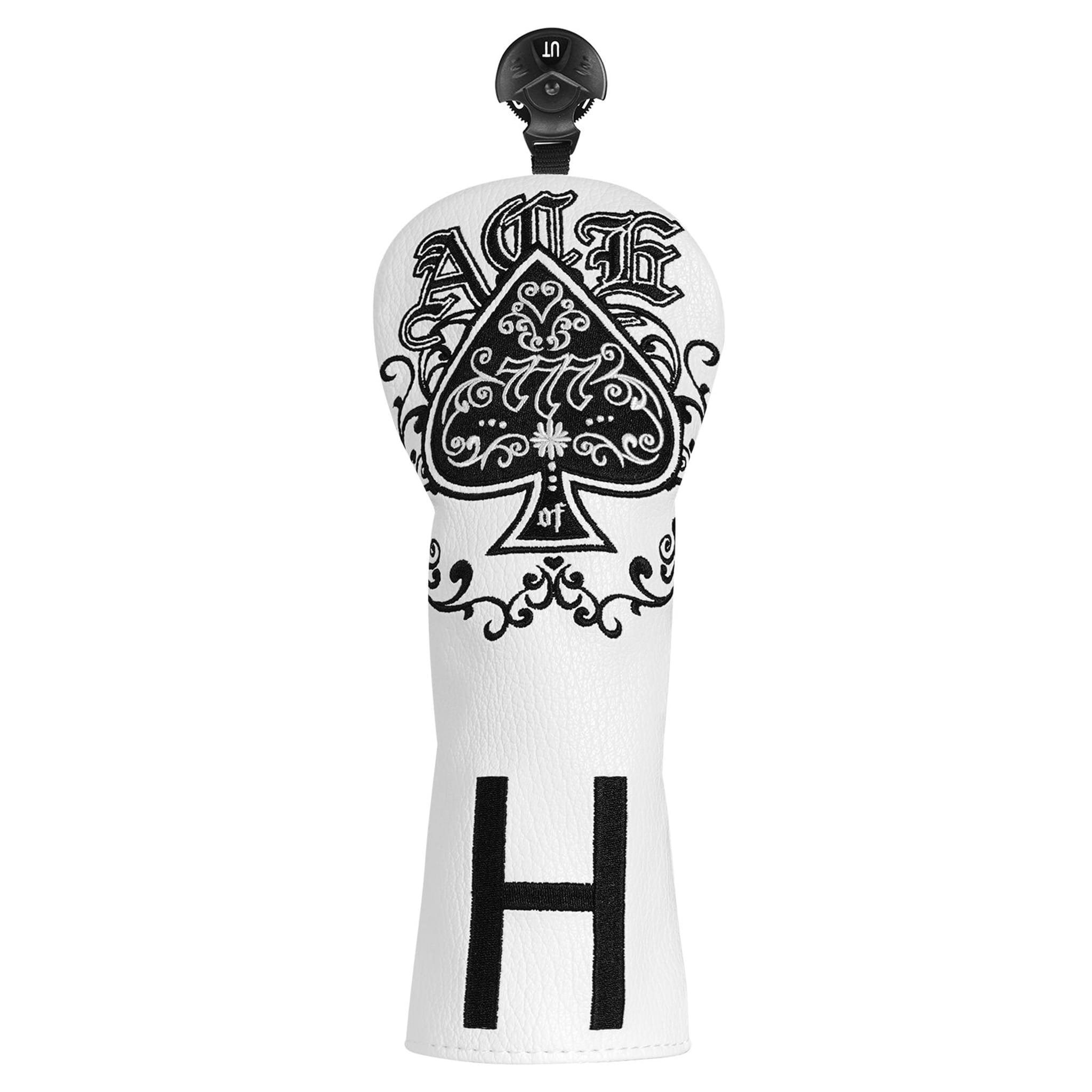 Emroydered Headcovers White Ace Hybrid Headcover