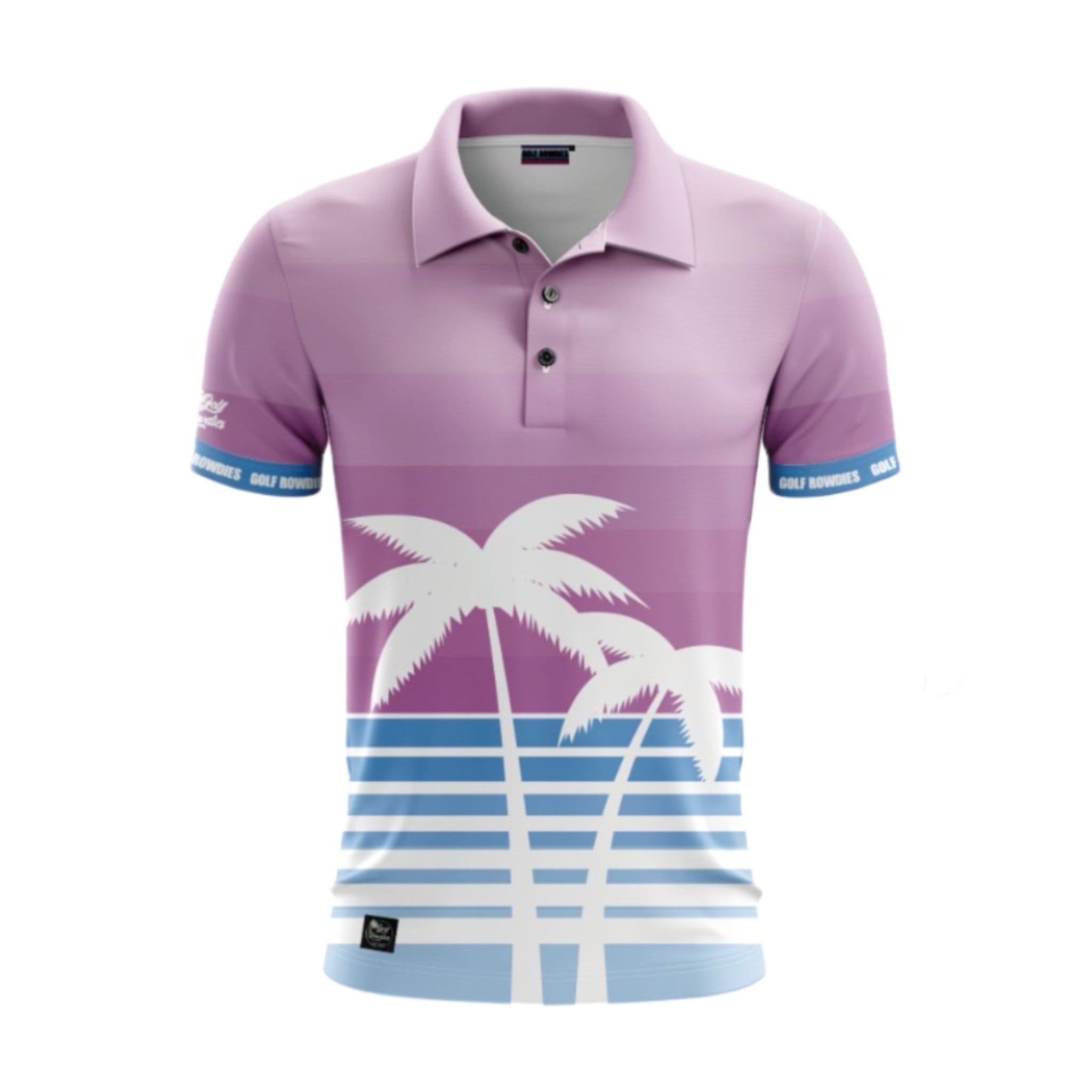 Golf Rowdies Retro Palm Trees Polo Herren