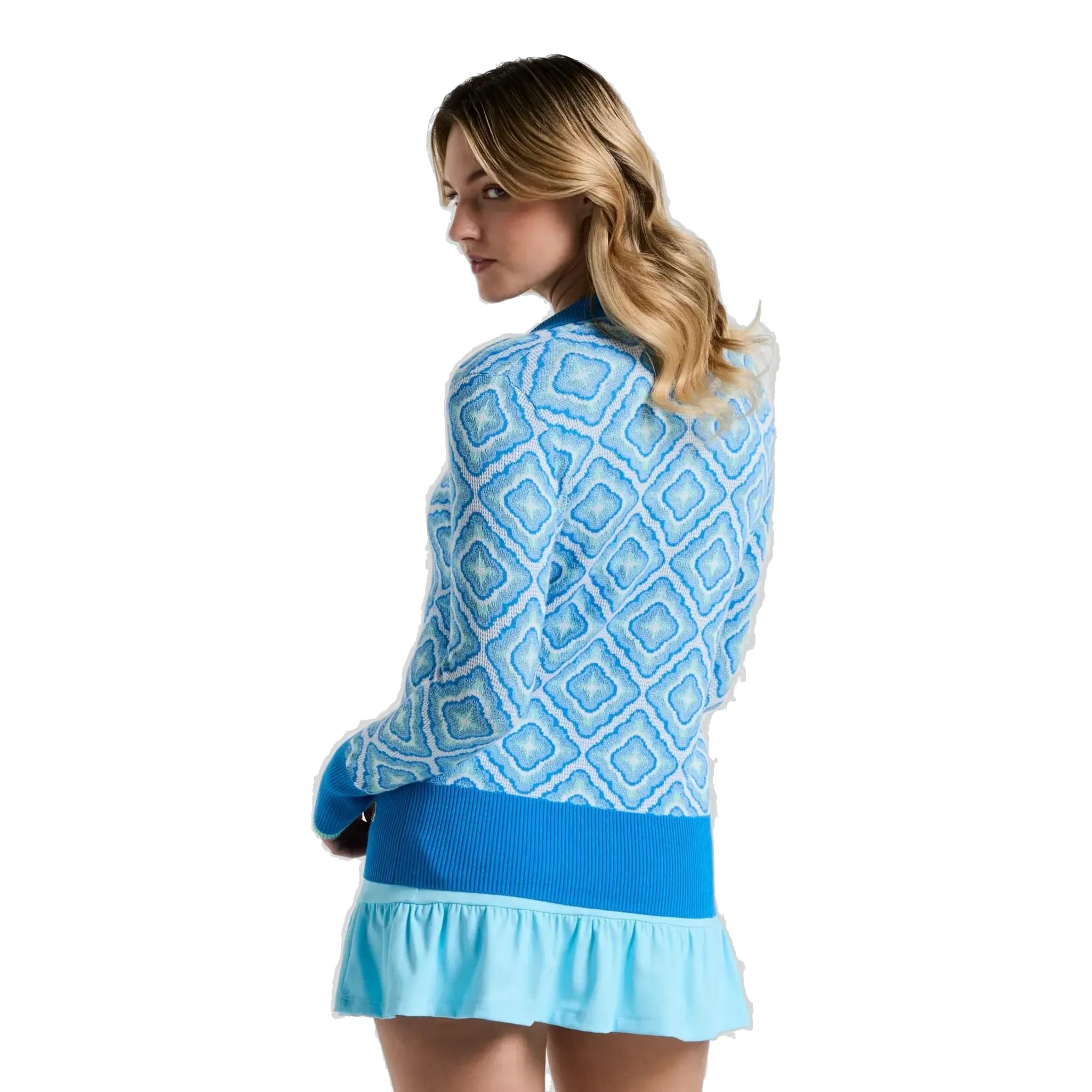 Original Penguin Lattice Jacquard Pullover Damen