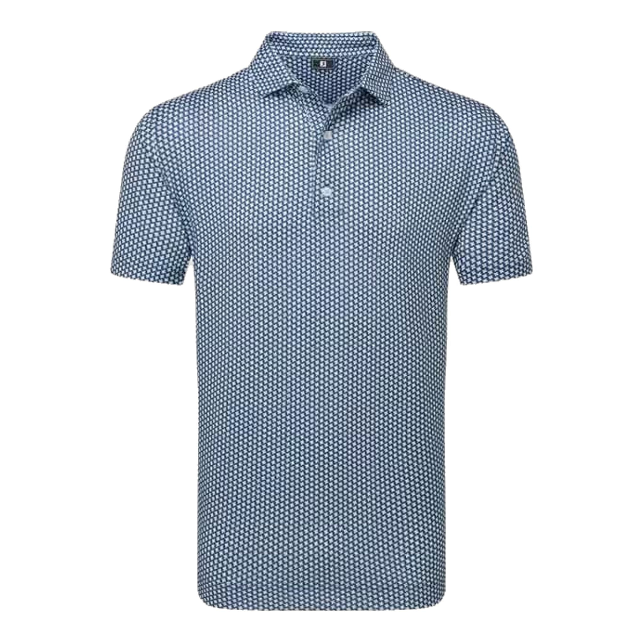 Footjoy Houndstooth Geo Lisle Polo Herren