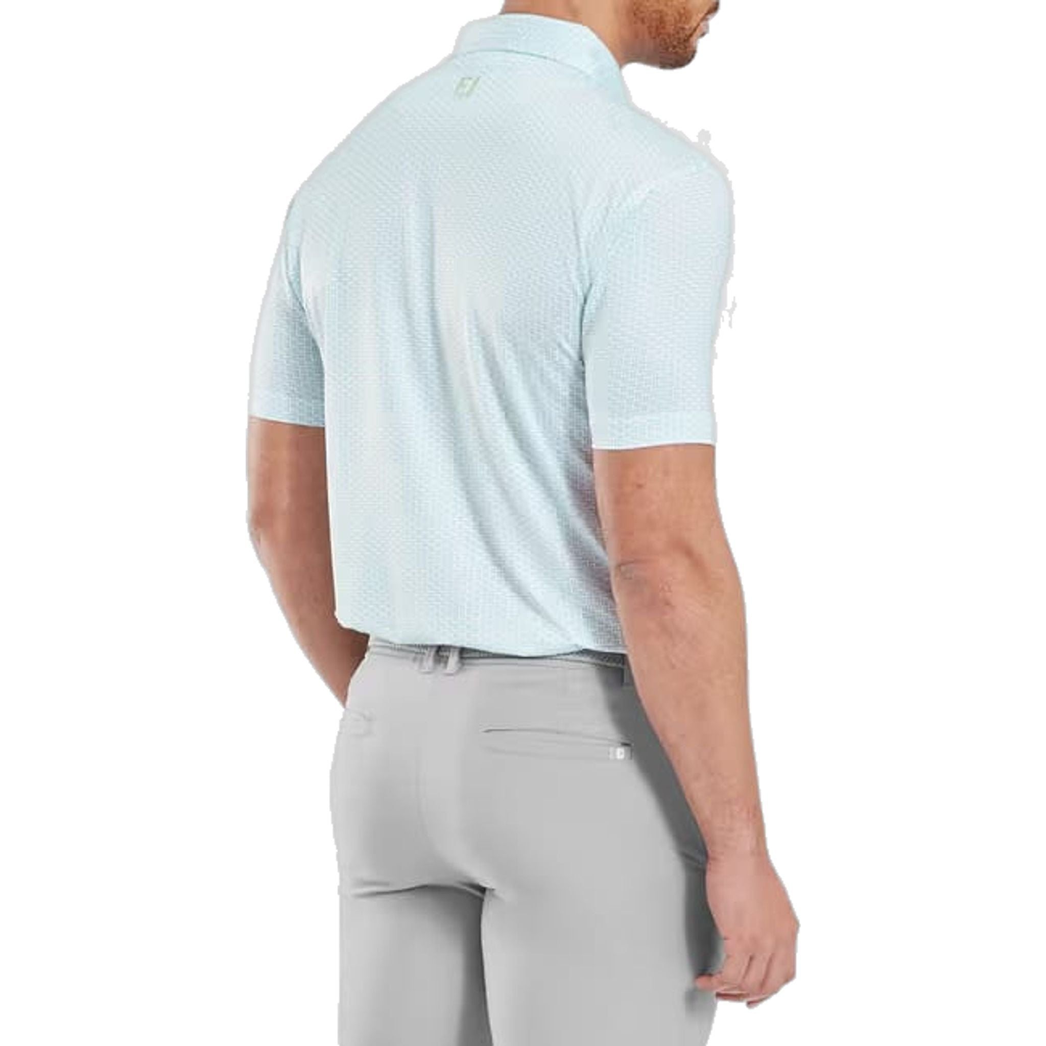 Footjoy Houndstooth Geo Lisle Polo Herren