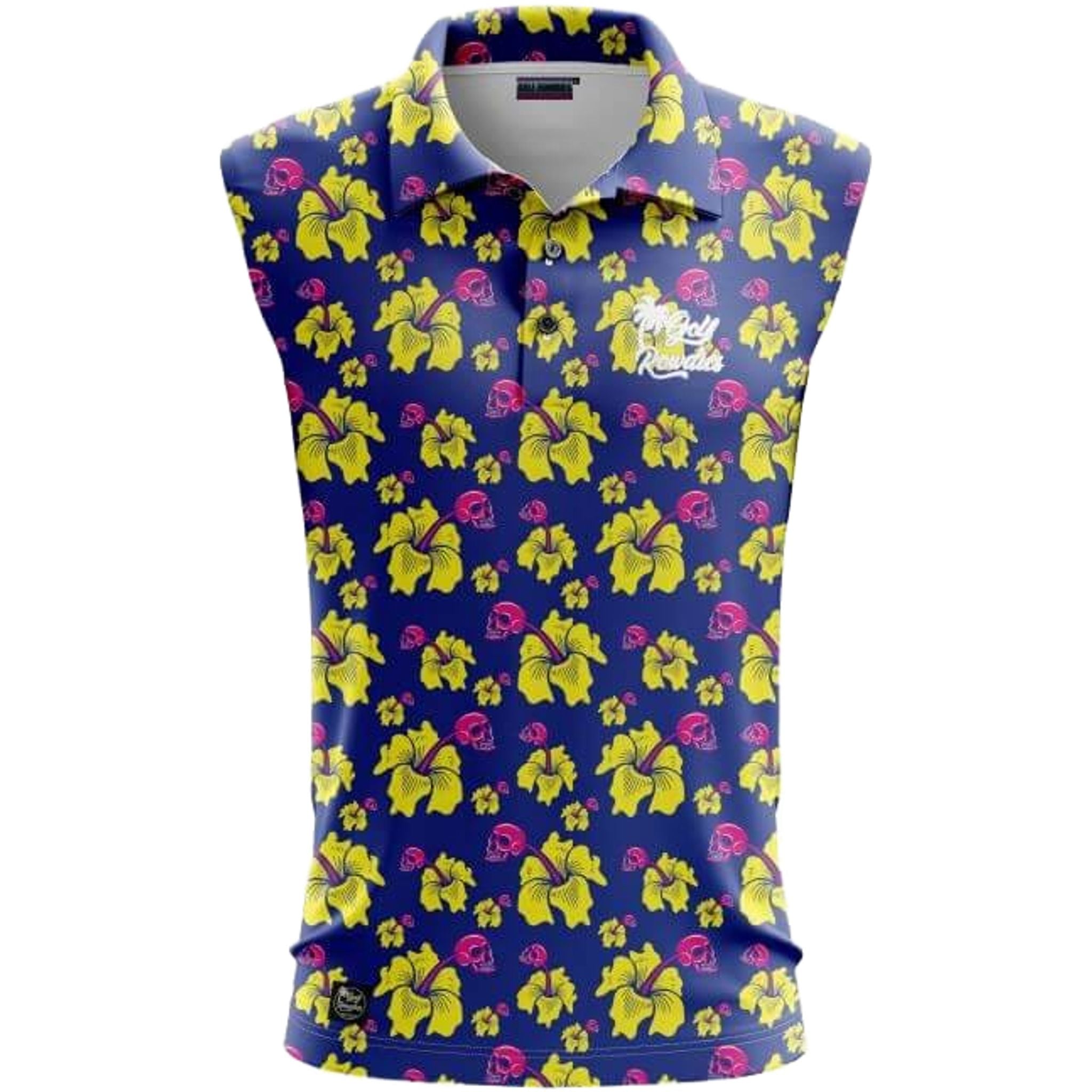 Golf Rowdies Skull Flower Polo Damen