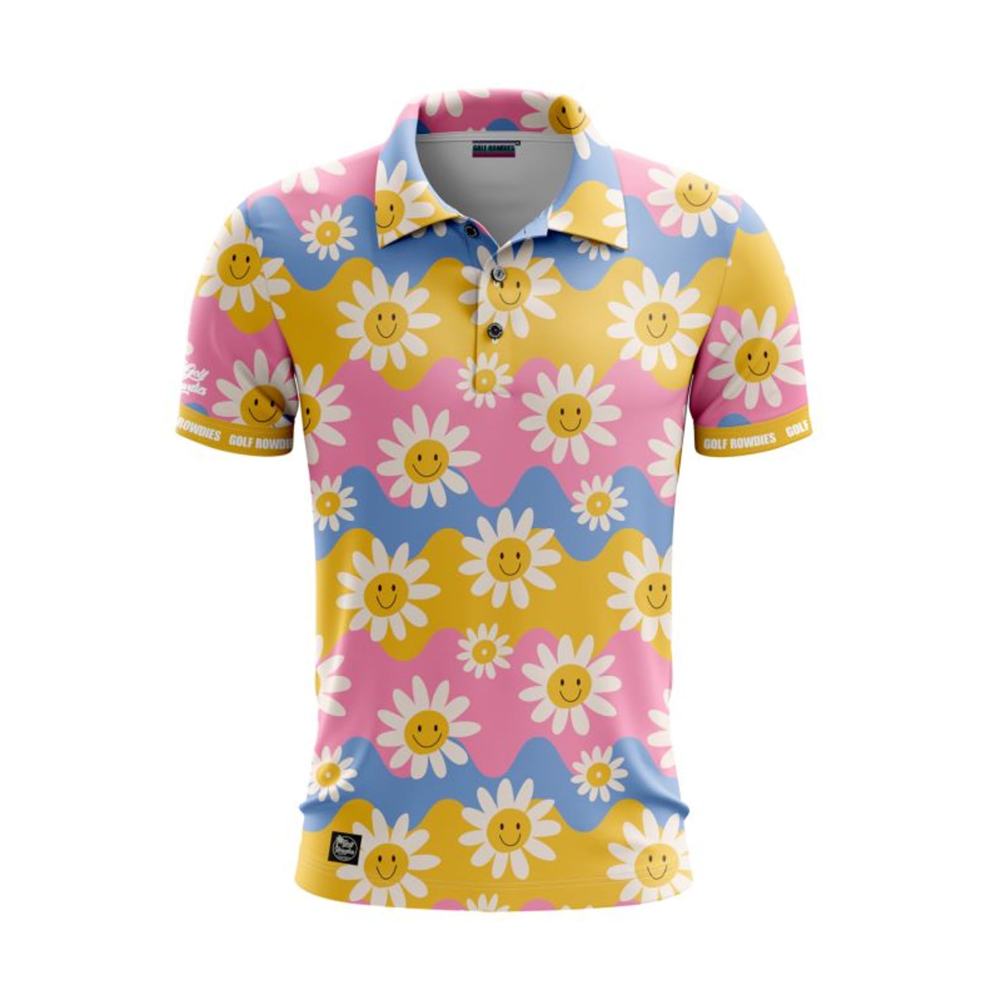 Golf Rowdies Retro Flower Polo Herren