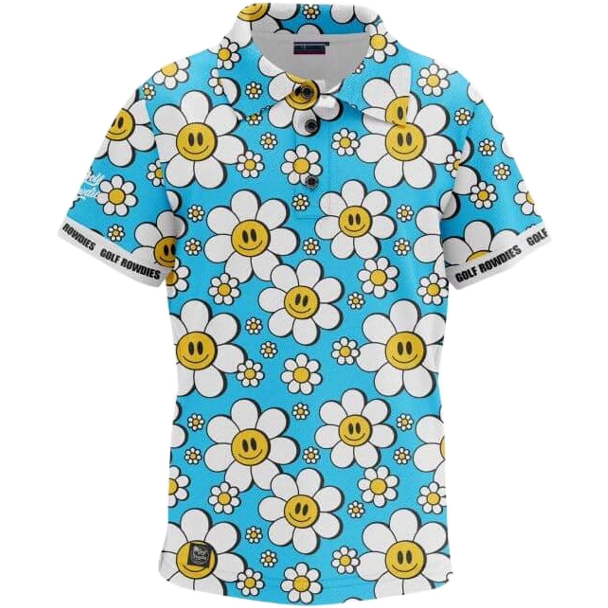 Golf Rowdies Happy Flower Junior Polo