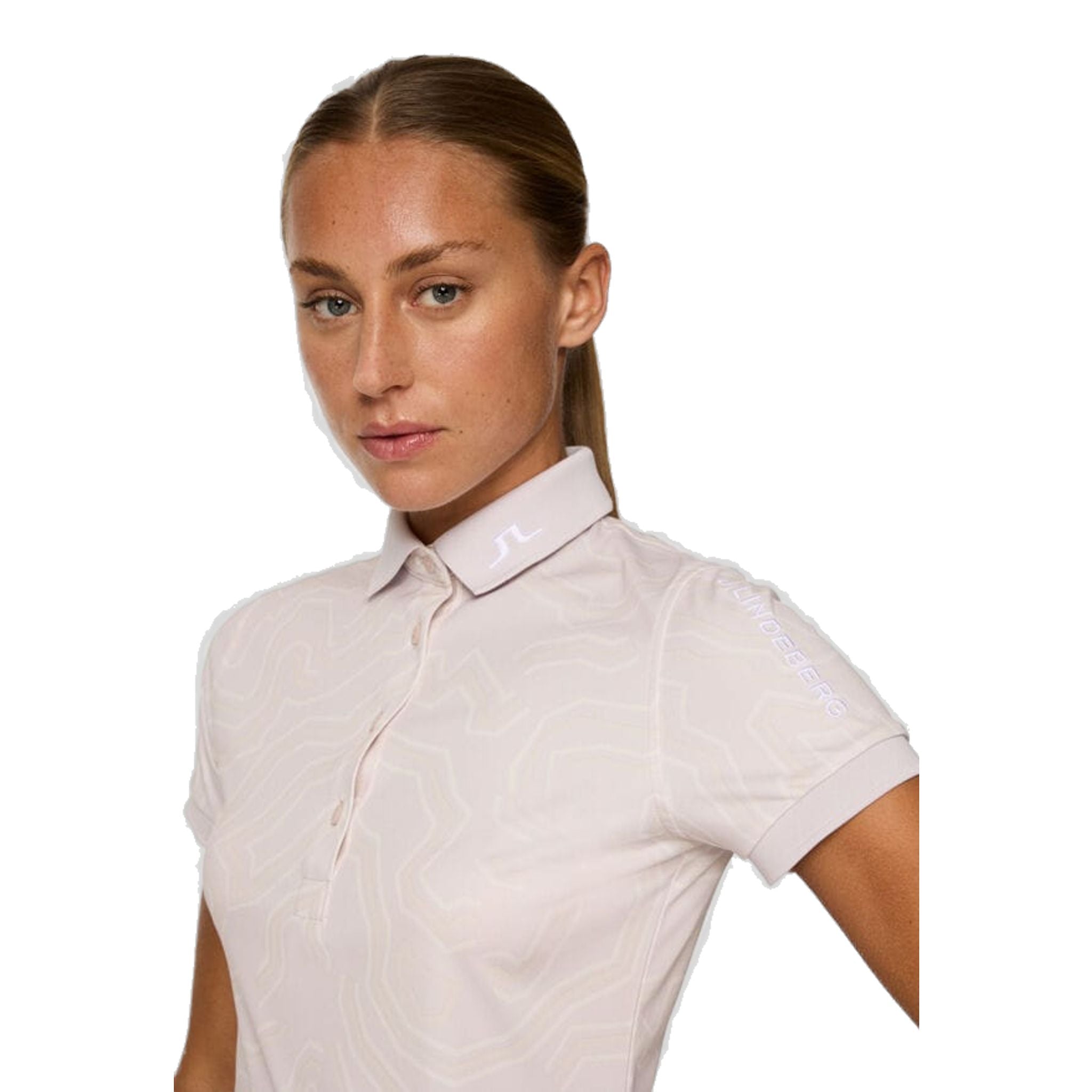 J. Lindeberg Tour Tech Print Polo Damen