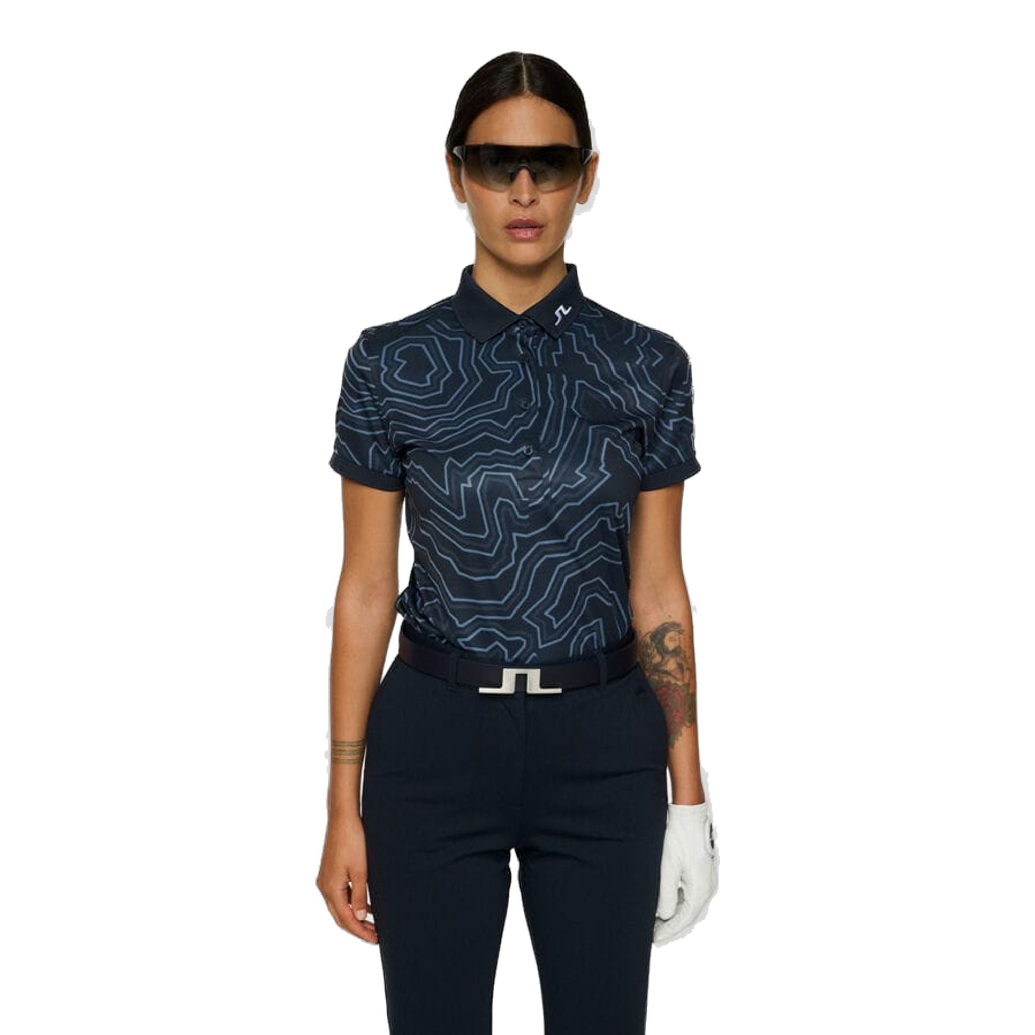 J. Lindeberg Tour Tech Print Polo Damen