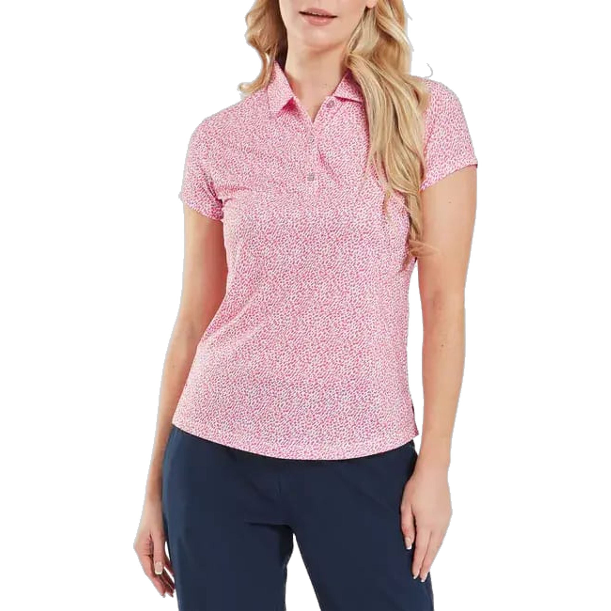 Footjoy Animal Print Cap Sleeve Lisle Polo