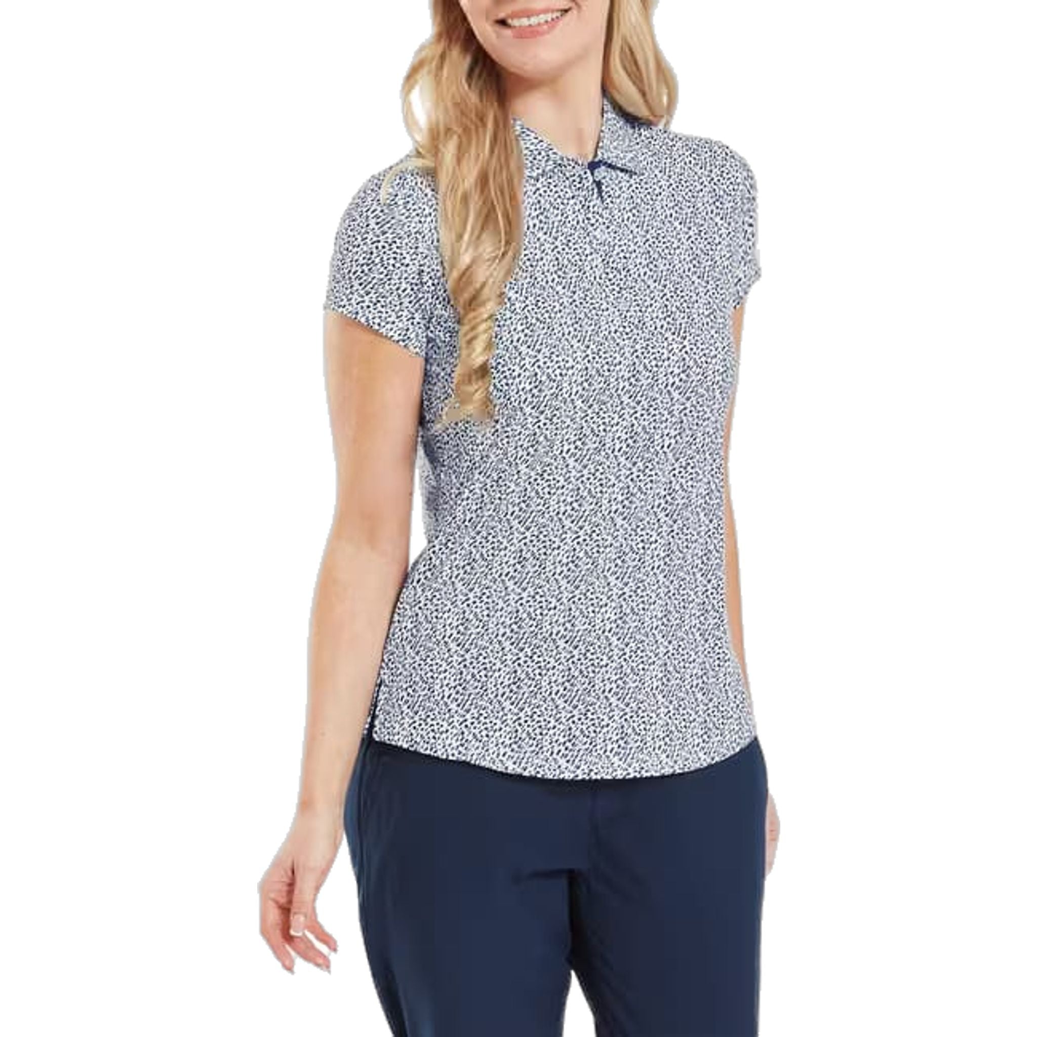 Footjoy Animal Print Cap Sleeve Lisle Polo