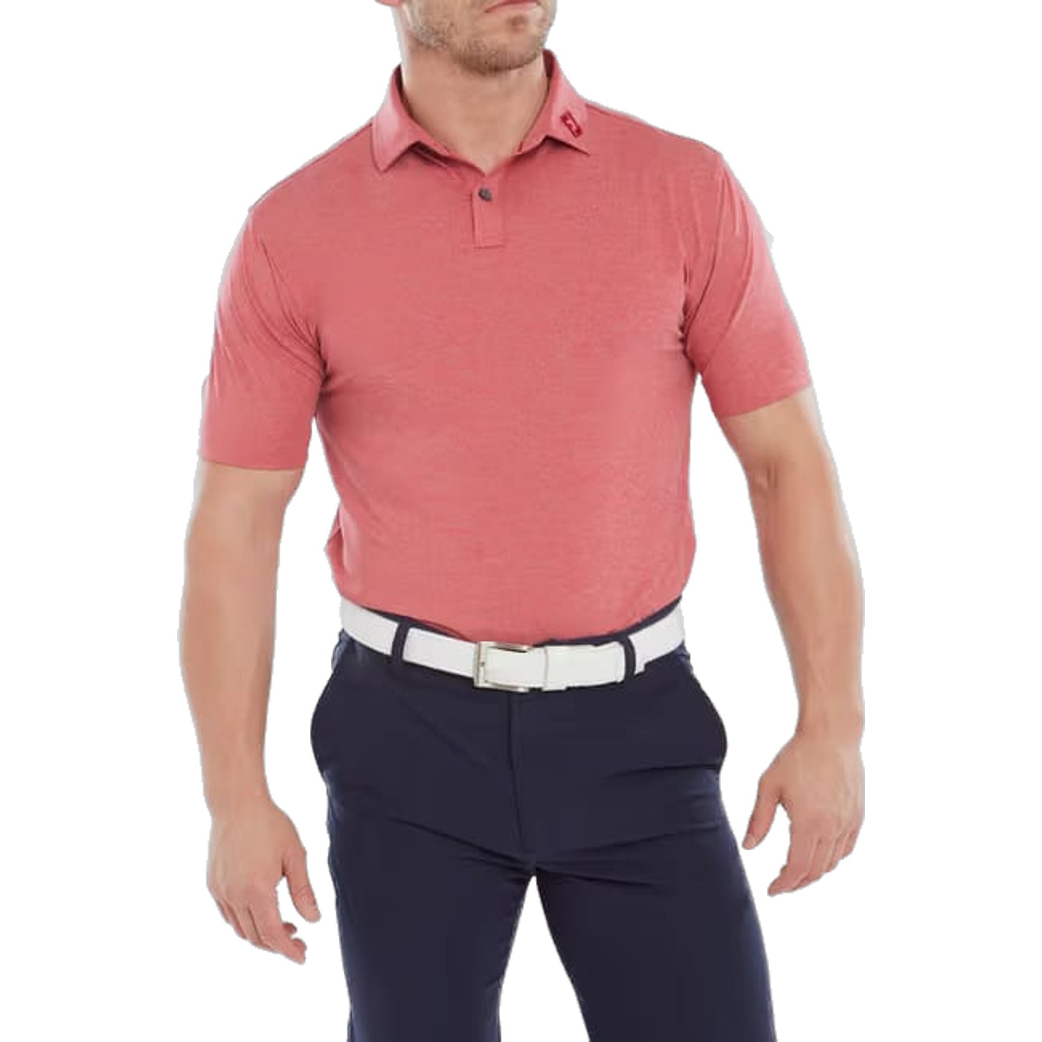 Footjoy Heather Self Collar Lisle Polo Herren