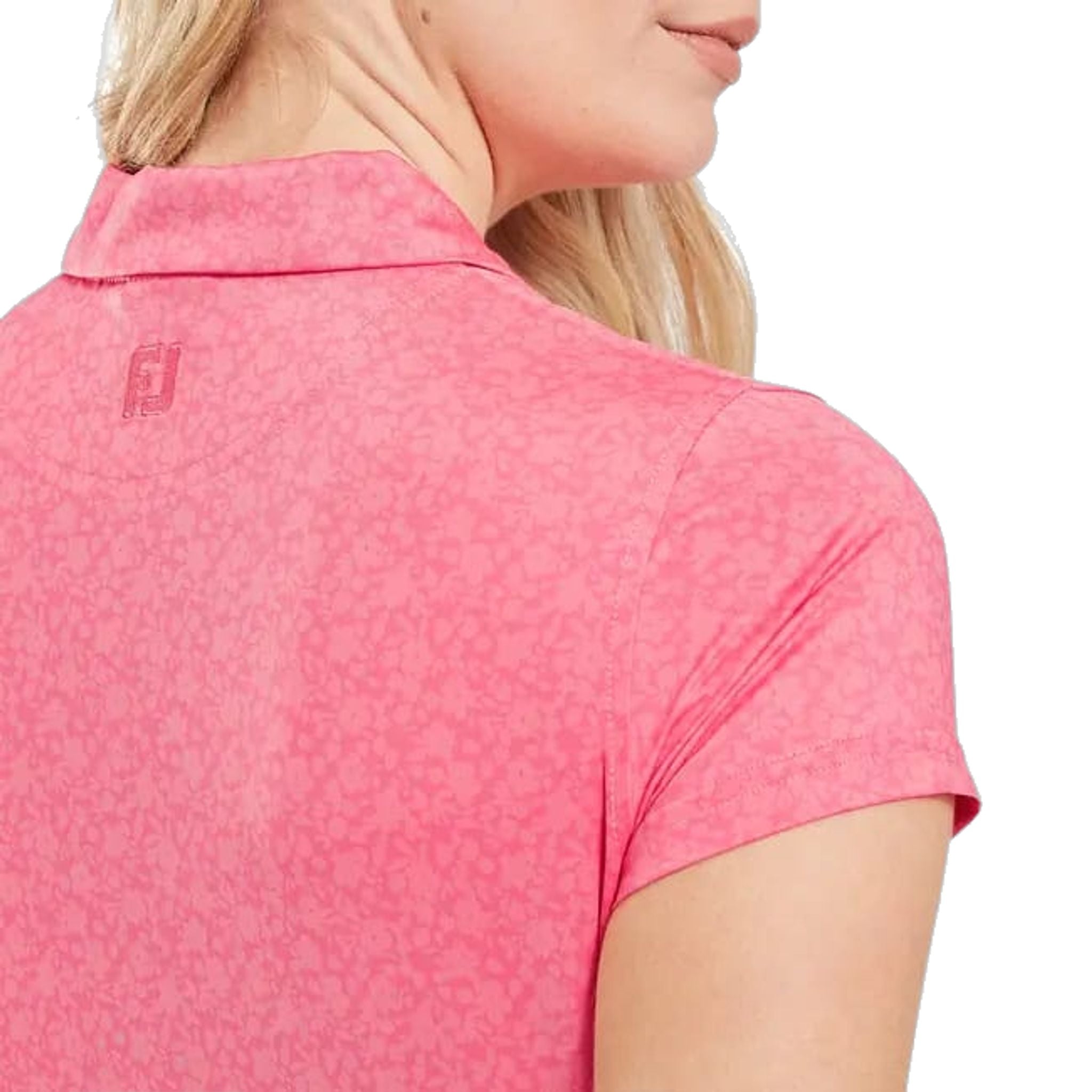 Footjoy Painted Floral Cap Sleeve Lisle Polo Damen