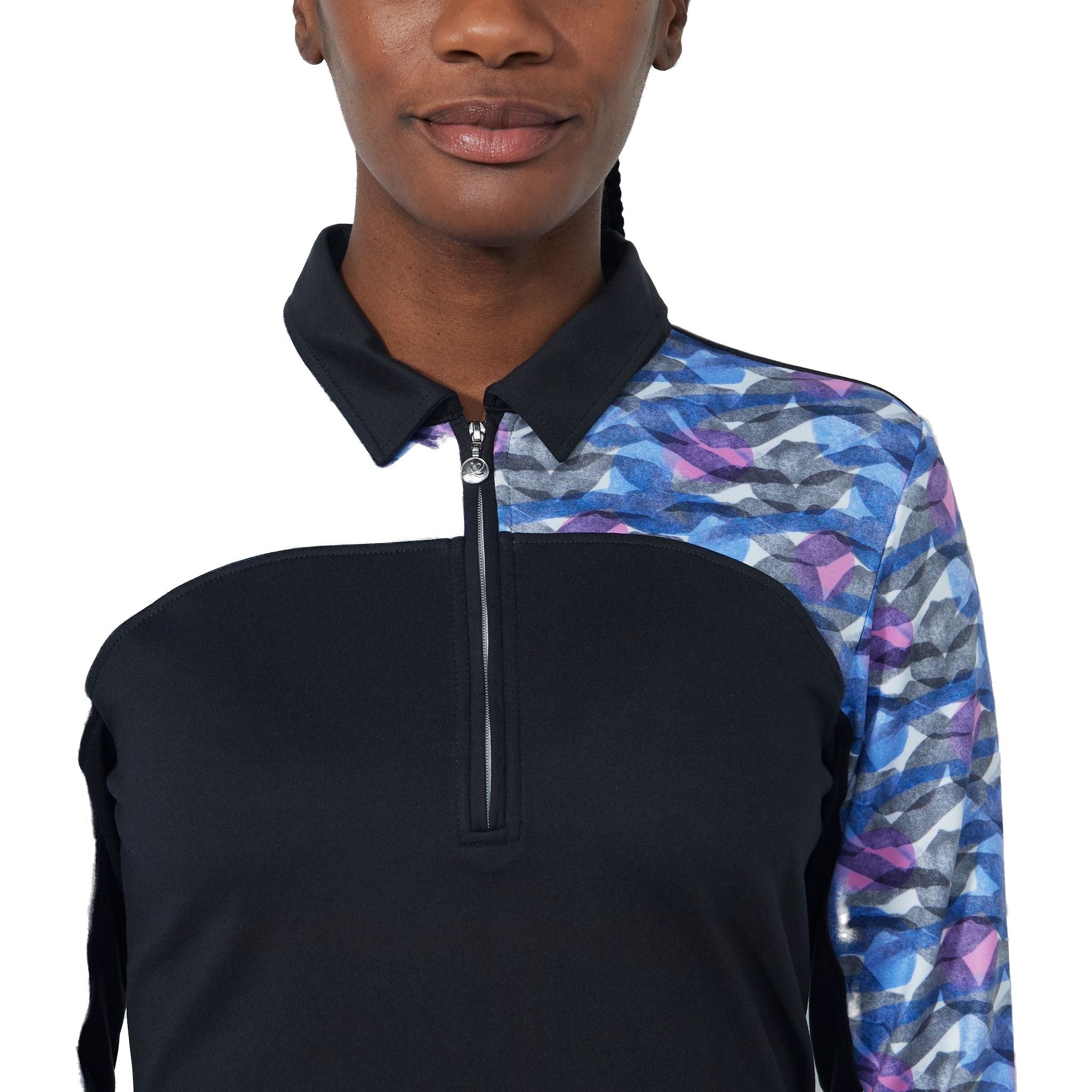 Daily Sports Print Peach Poloshirt Damen