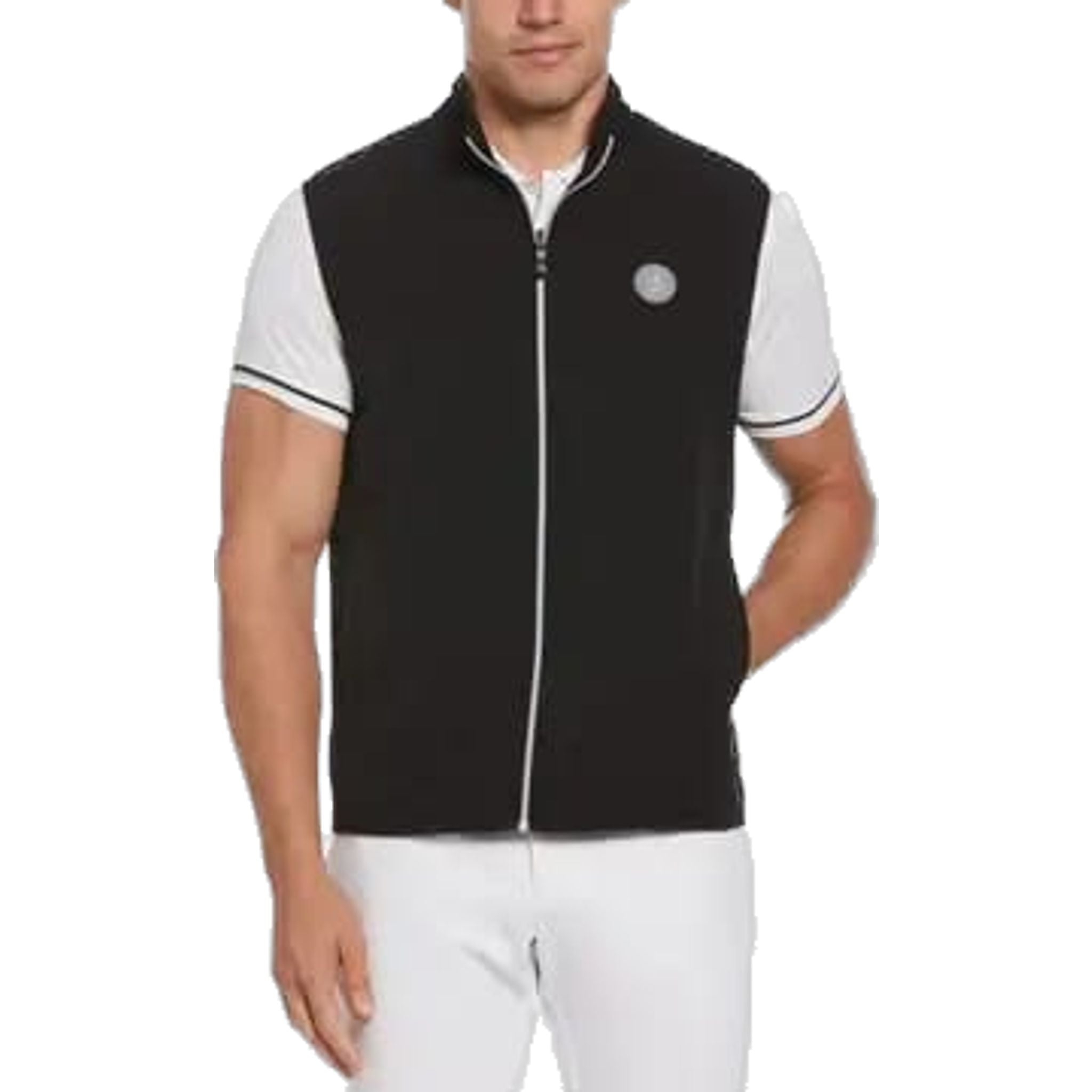 Original Penguin Full Zip Mixed Media Vest Herren